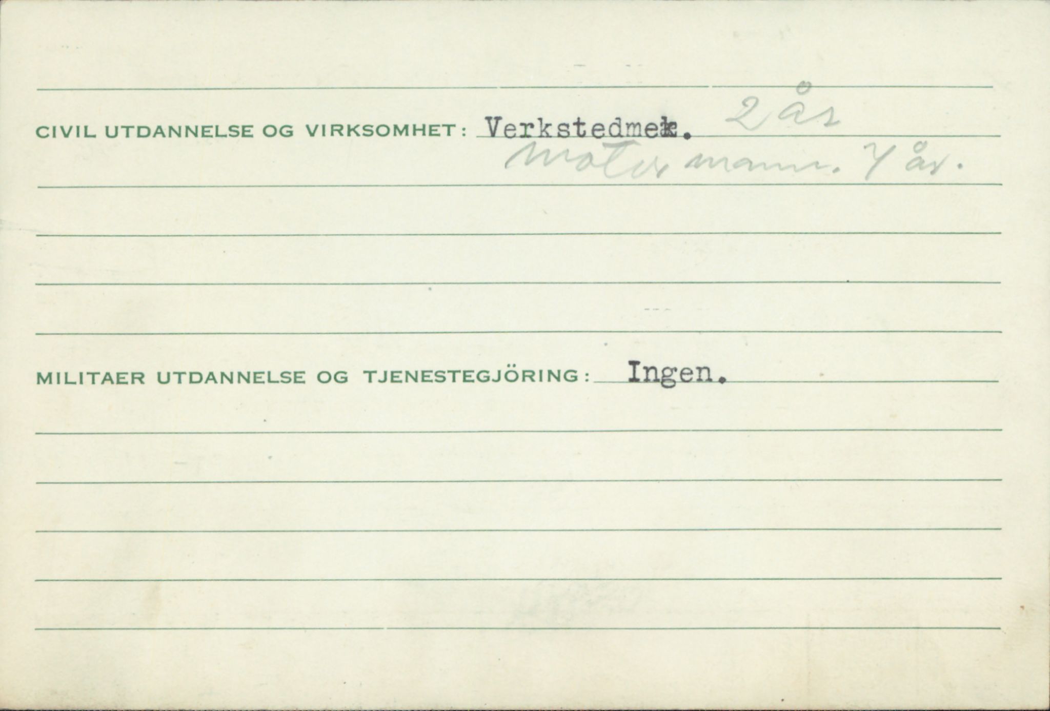 Forsvaret, Forsvarets overkommando/Luftforsvarsstaben, RA/RAFA-4079/P/Pa/L0038: Personellpapirer, 1914, s. 417