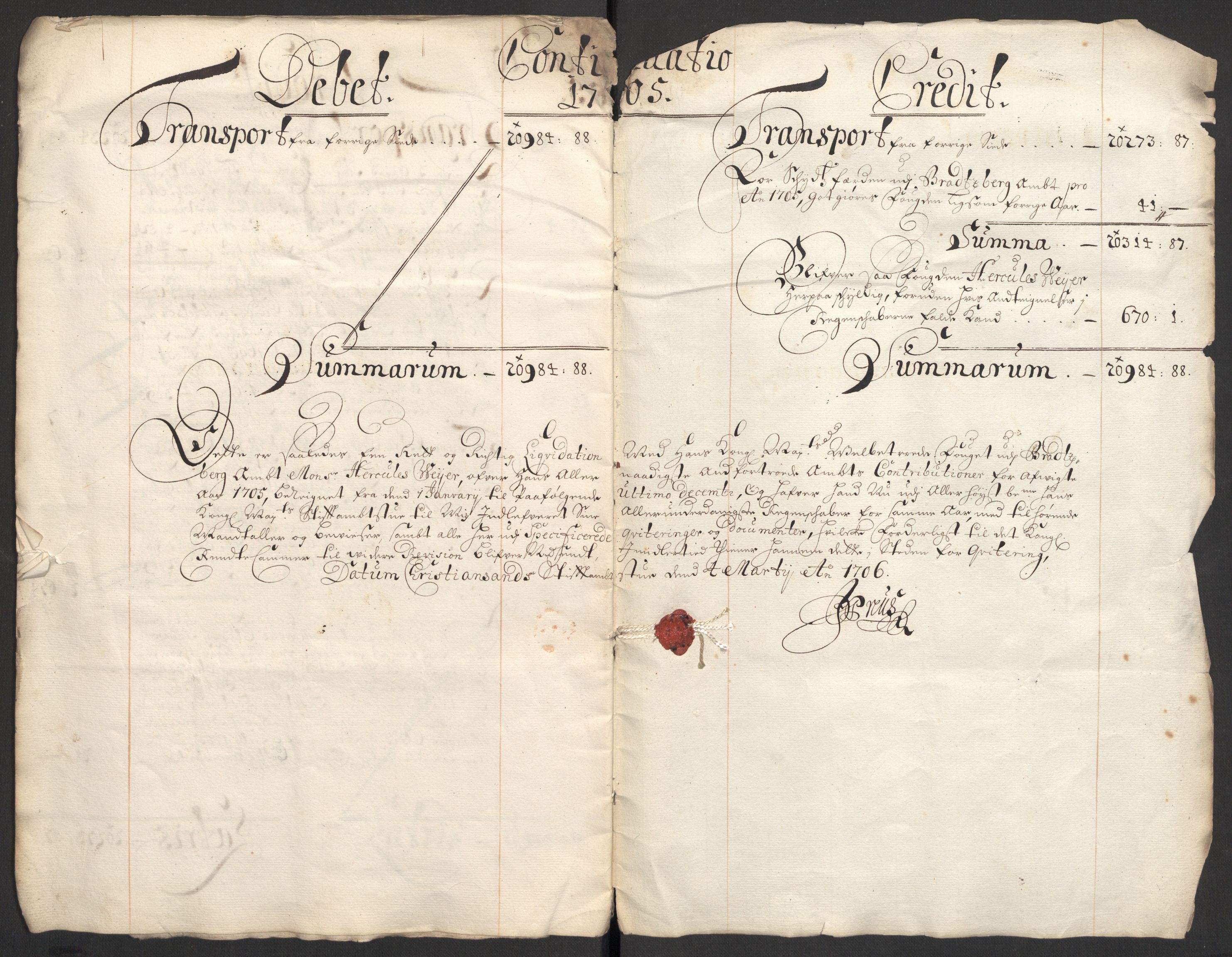 Rentekammeret inntil 1814, Reviderte regnskaper, Fogderegnskap, AV/RA-EA-4092/R36/L2113: Fogderegnskap Øvre og Nedre Telemark og Bamble, 1705, s. 25