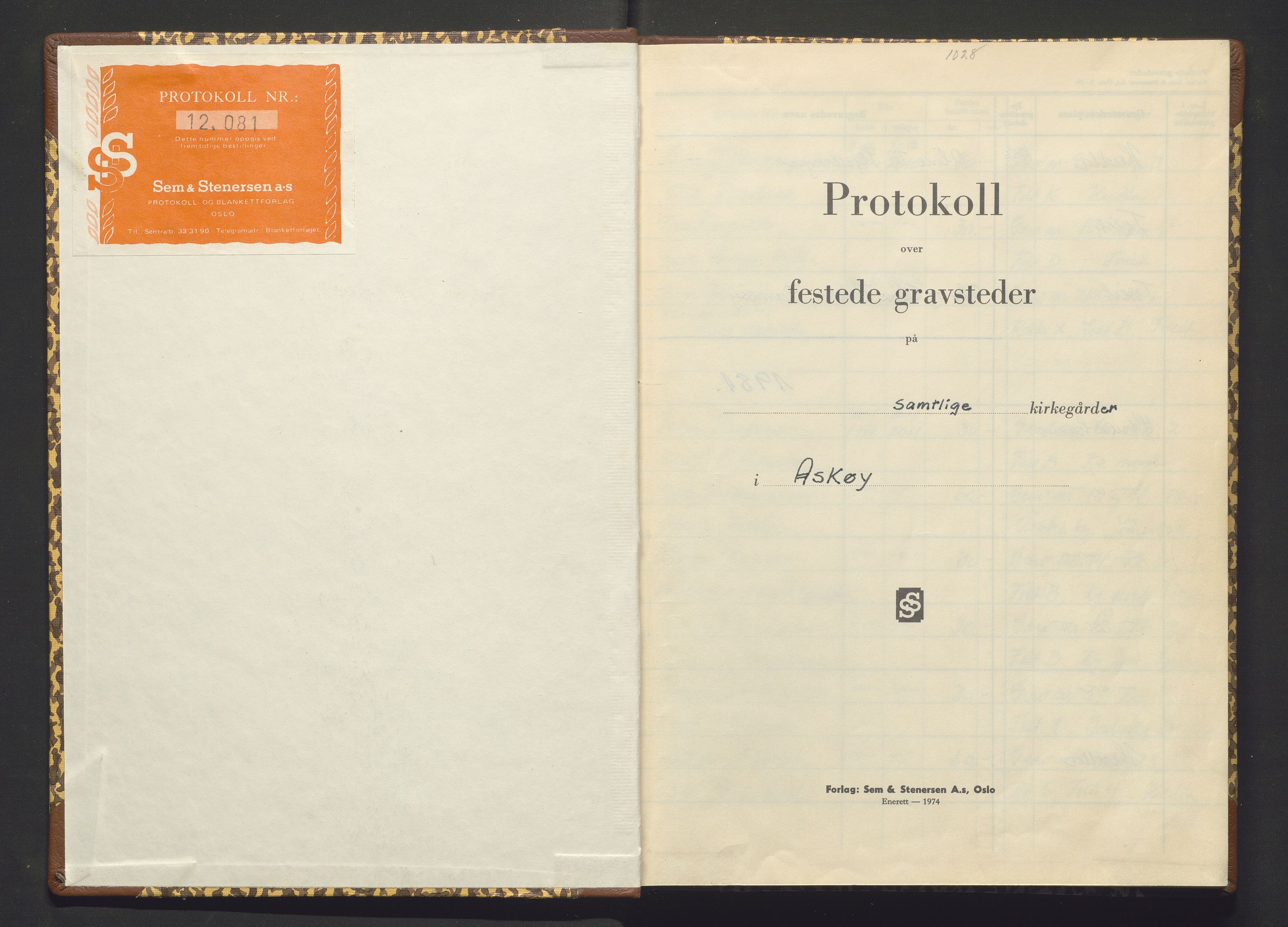 Askøy kommune. Kyrkjeverja, IKAH/1247-282/F/Fa/L0004: Protokoll over festede gravsteder på samtlige kirkegårder i Askøy, 1980-1989