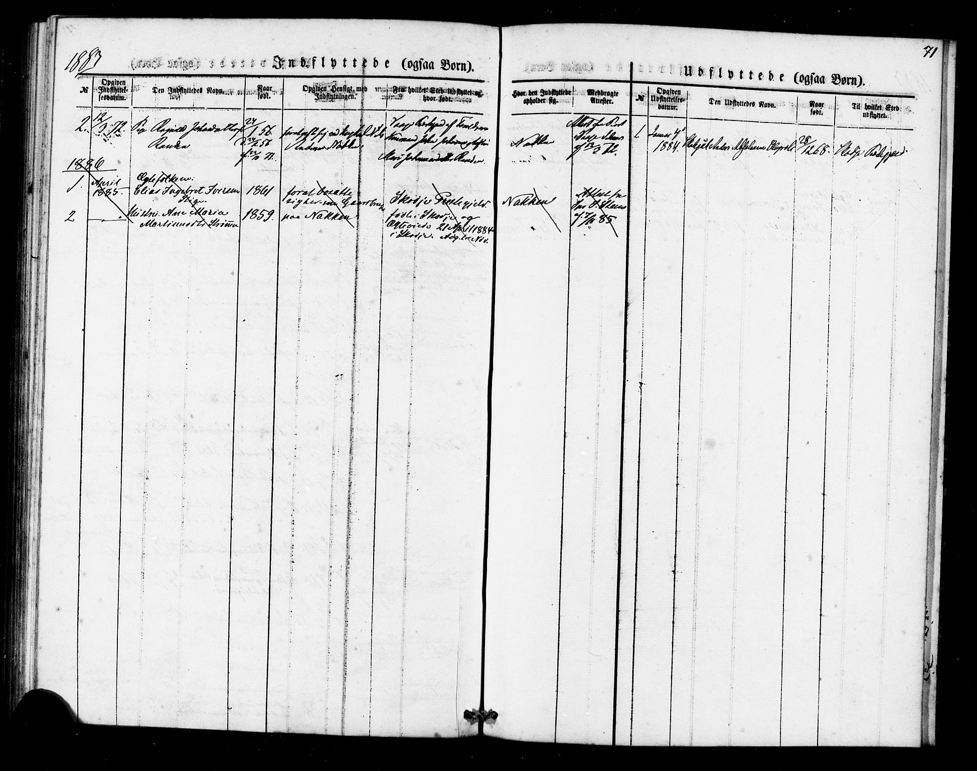 Ministerialprotokoller, klokkerbøker og fødselsregistre - Møre og Romsdal, AV/SAT-A-1454/540/L0540: Ministerialbok nr. 540A01, 1872-1883, s. 71