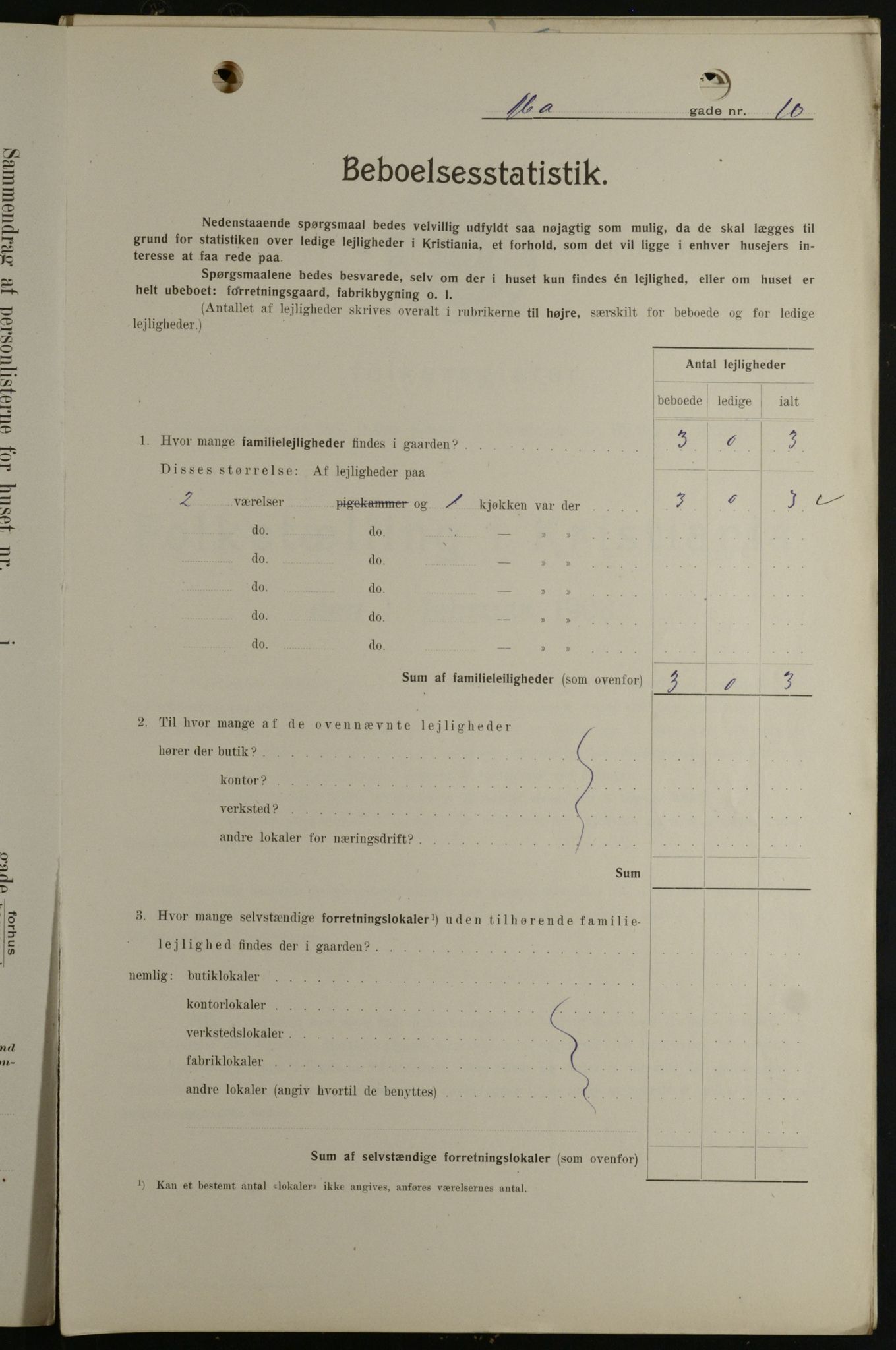 OBA, Kommunal folketelling 1.2.1908 for Kristiania kjøpstad, 1908, s. 58615