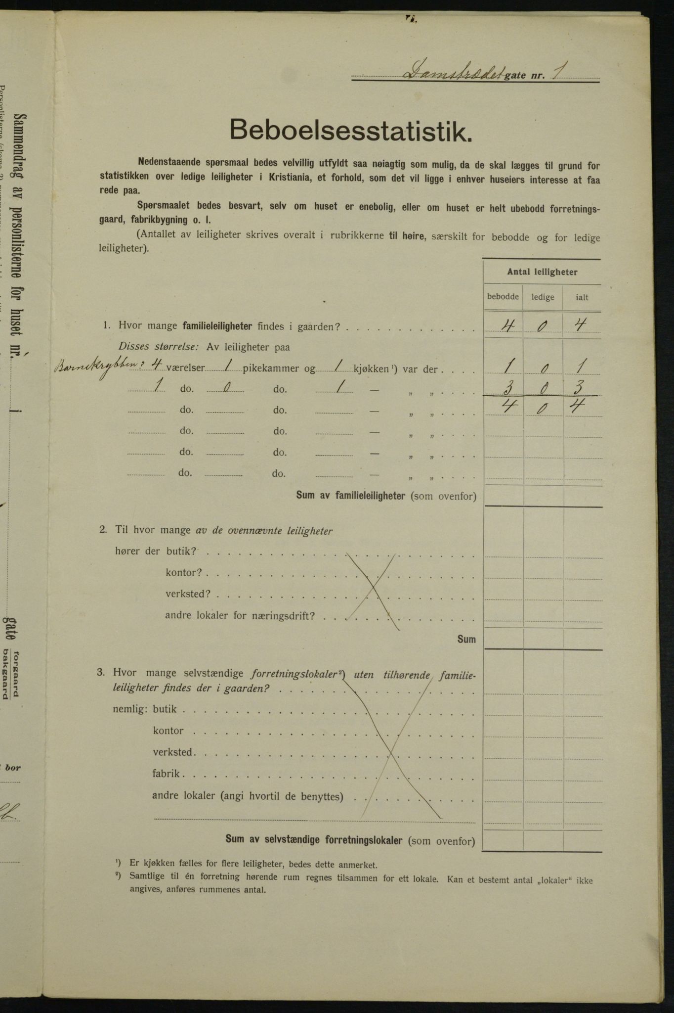OBA, Kommunal folketelling 1.2.1913 for Kristiania, 1913, s. 14414