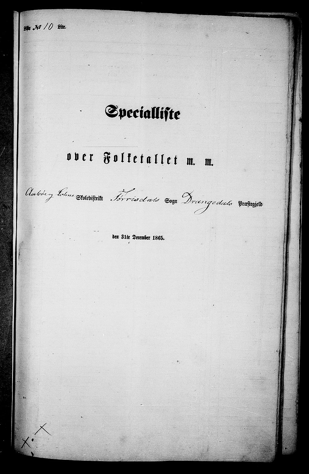 RA, Folketelling 1865 for 0817P Drangedal prestegjeld, 1865, s. 120
