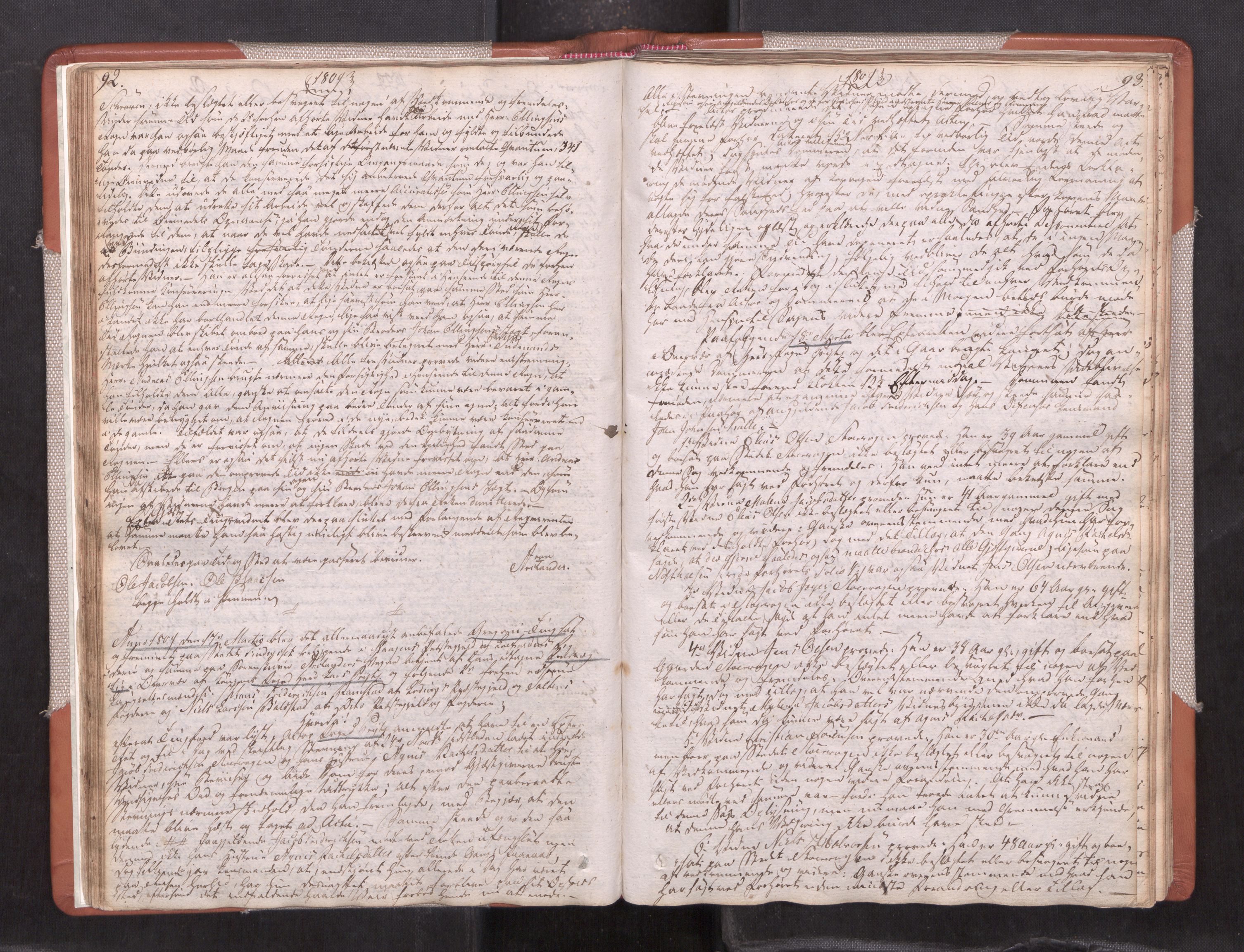 Vesterålen sorenskriveri, AV/SAT-A-4180/1/1/1A/L0016: Tingbok, 1808-1810, s. 92-93