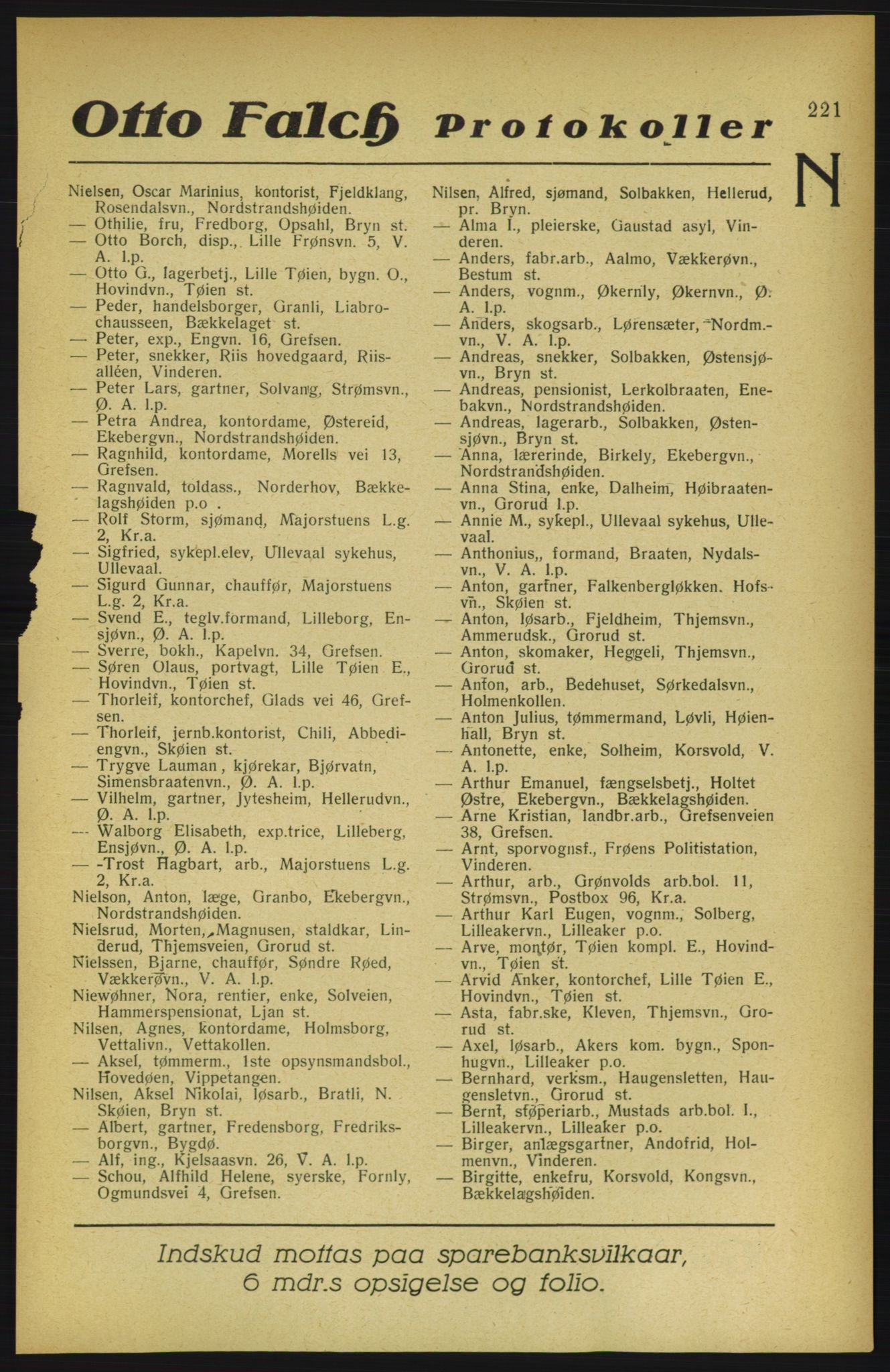 Aker adressebok/adressekalender, PUBL/001/A/002: Akers adressekalender, 1922, s. 221