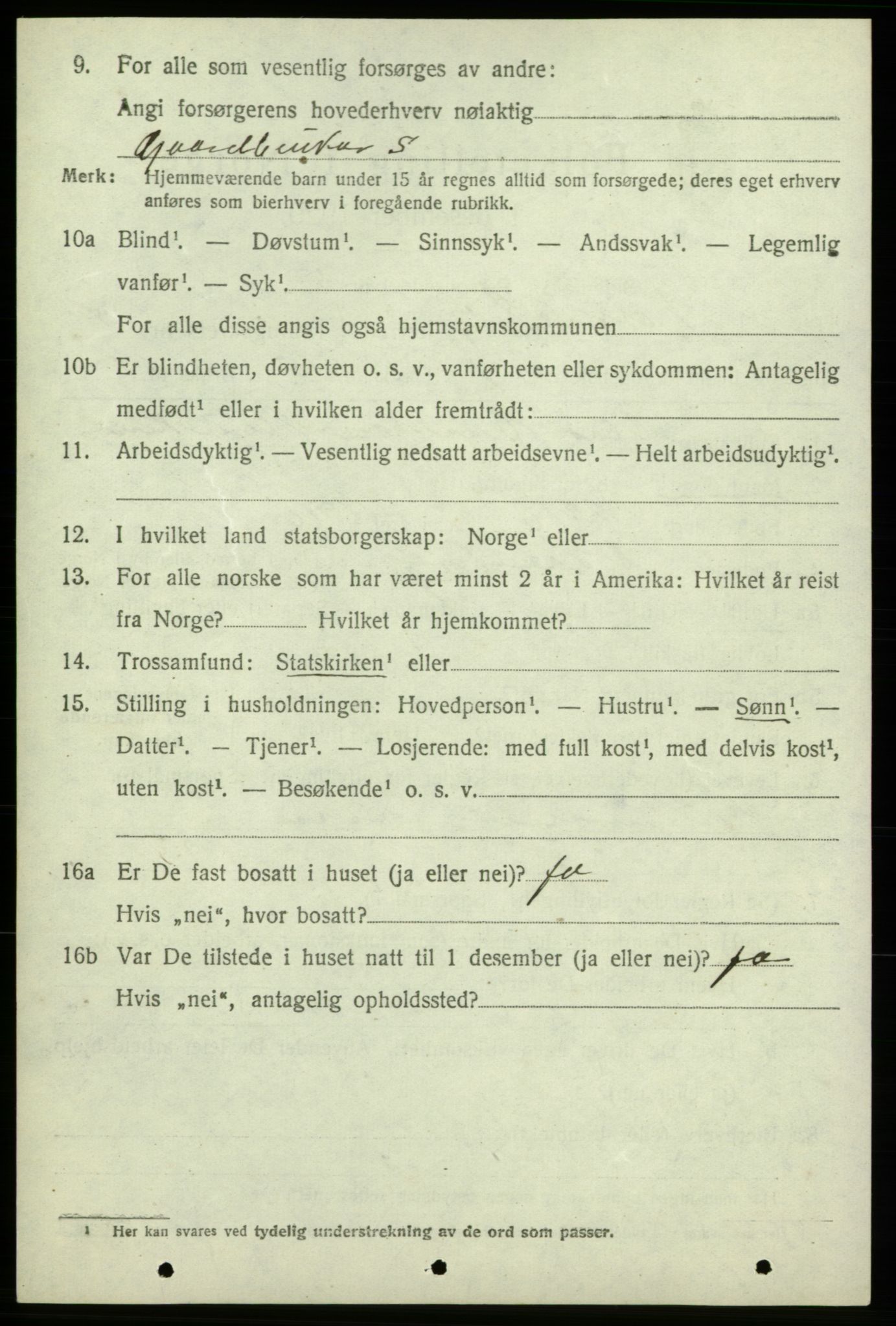 SAB, Folketelling 1920 for 1225 Varaldsøy herred, 1920, s. 1388