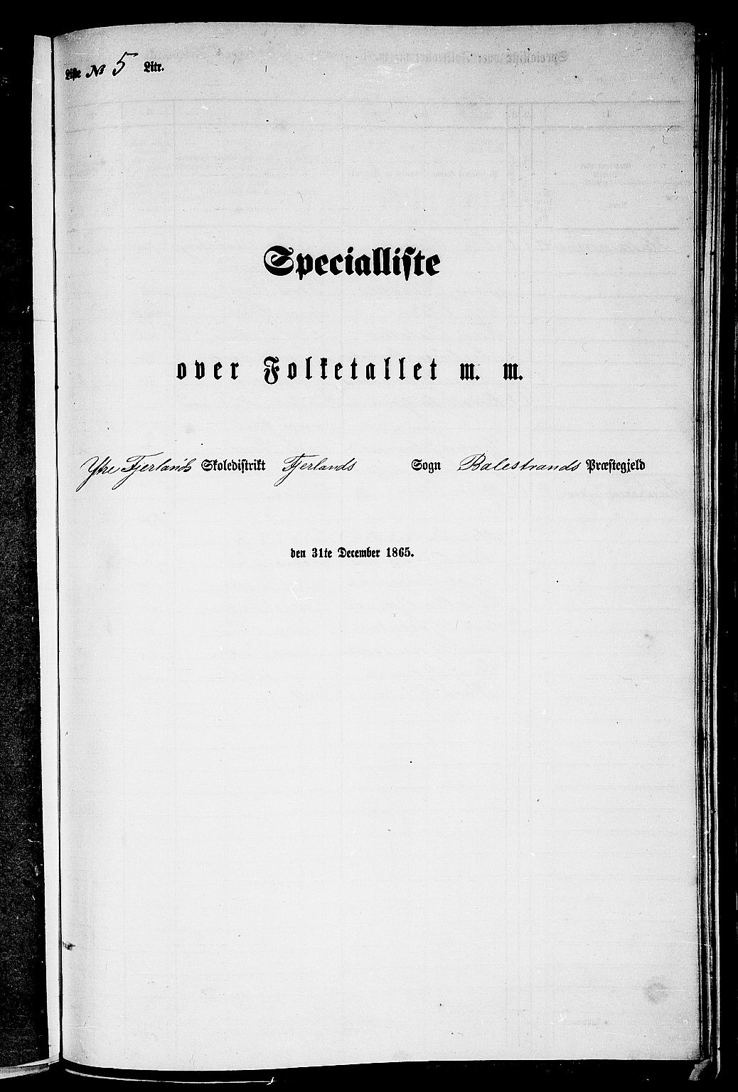 RA, Folketelling 1865 for 1418P Balestrand prestegjeld, 1865, s. 53