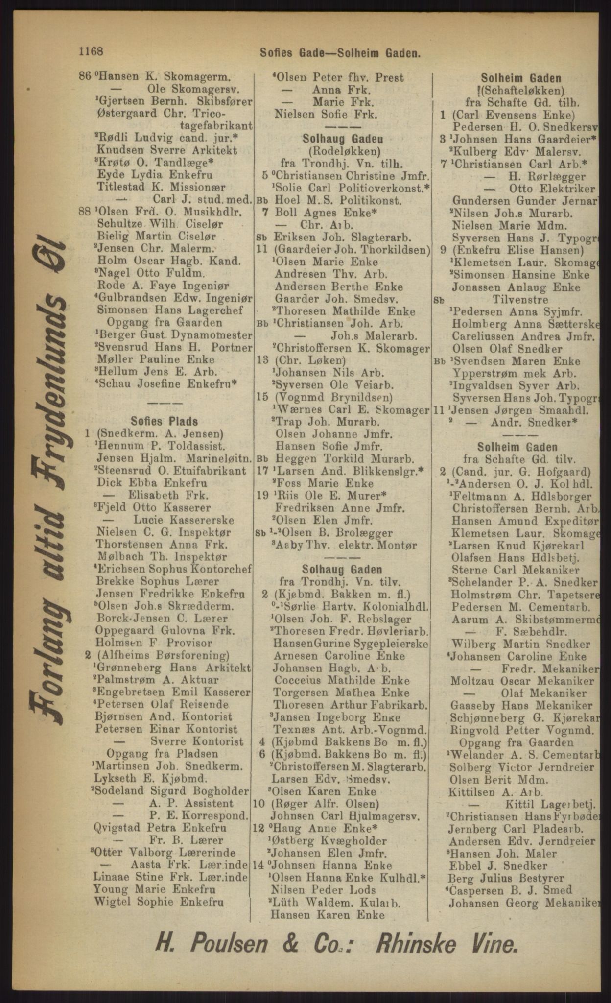 Kristiania/Oslo adressebok, PUBL/-, 1903, s. 1168