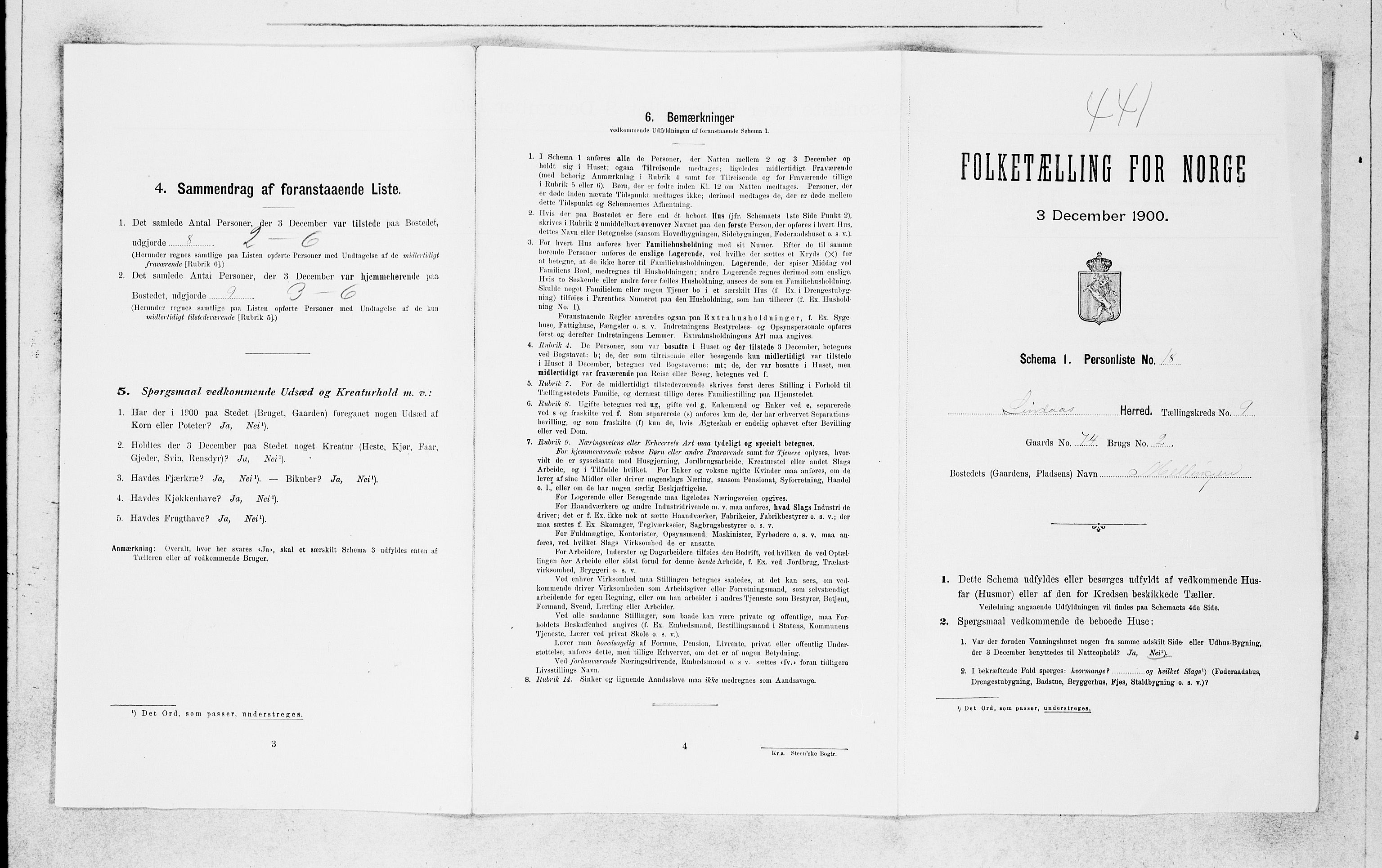 SAB, Folketelling 1900 for 1263 Lindås herred, 1900, s. 769