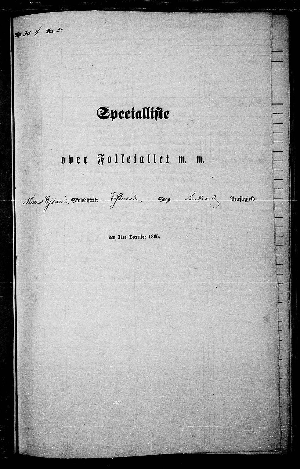 RA, Folketelling 1865 for 0629P Sandsvær prestegjeld, 1865, s. 70
