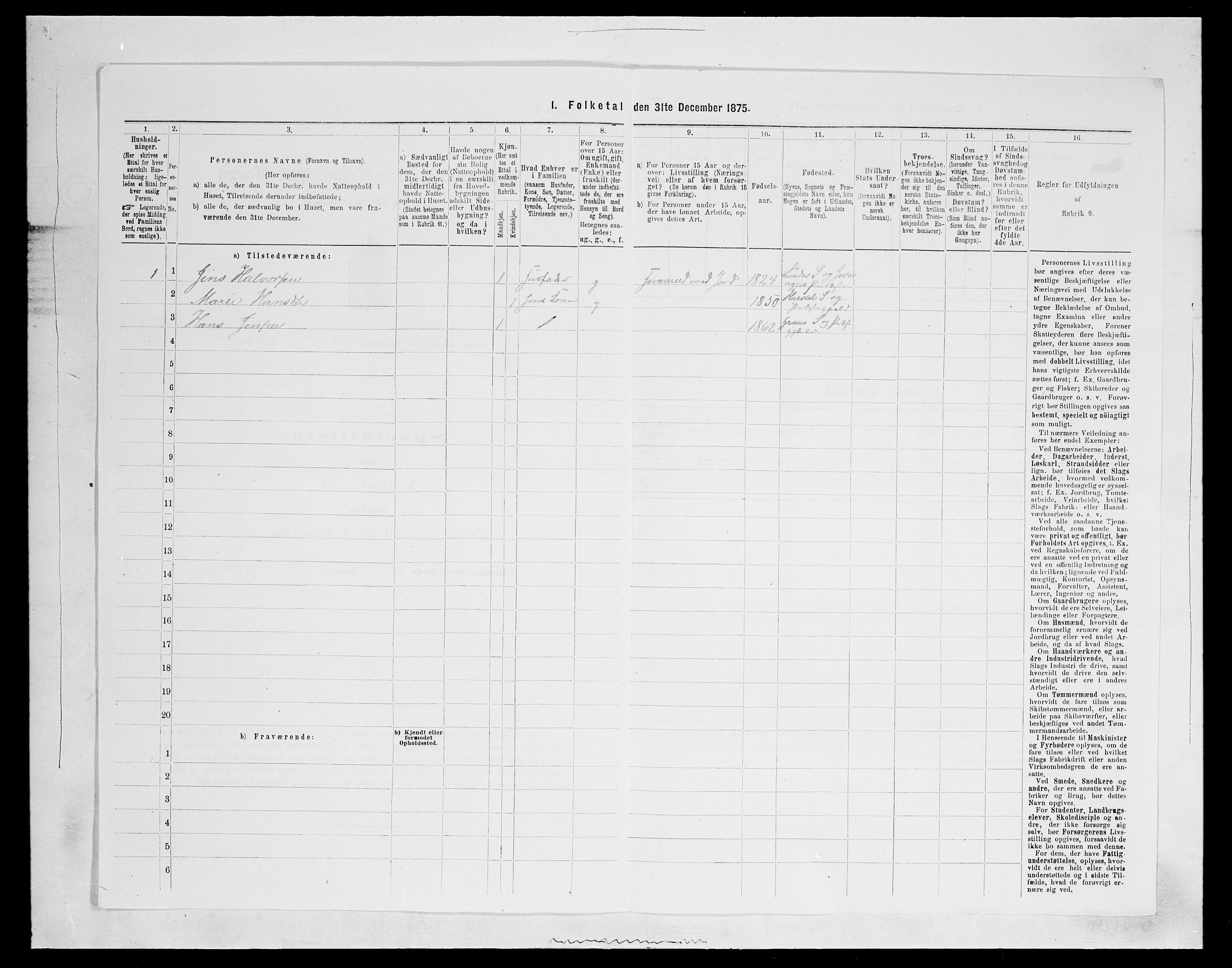 SAH, Folketelling 1875 for 0534P Gran prestegjeld, 1875, s. 2540