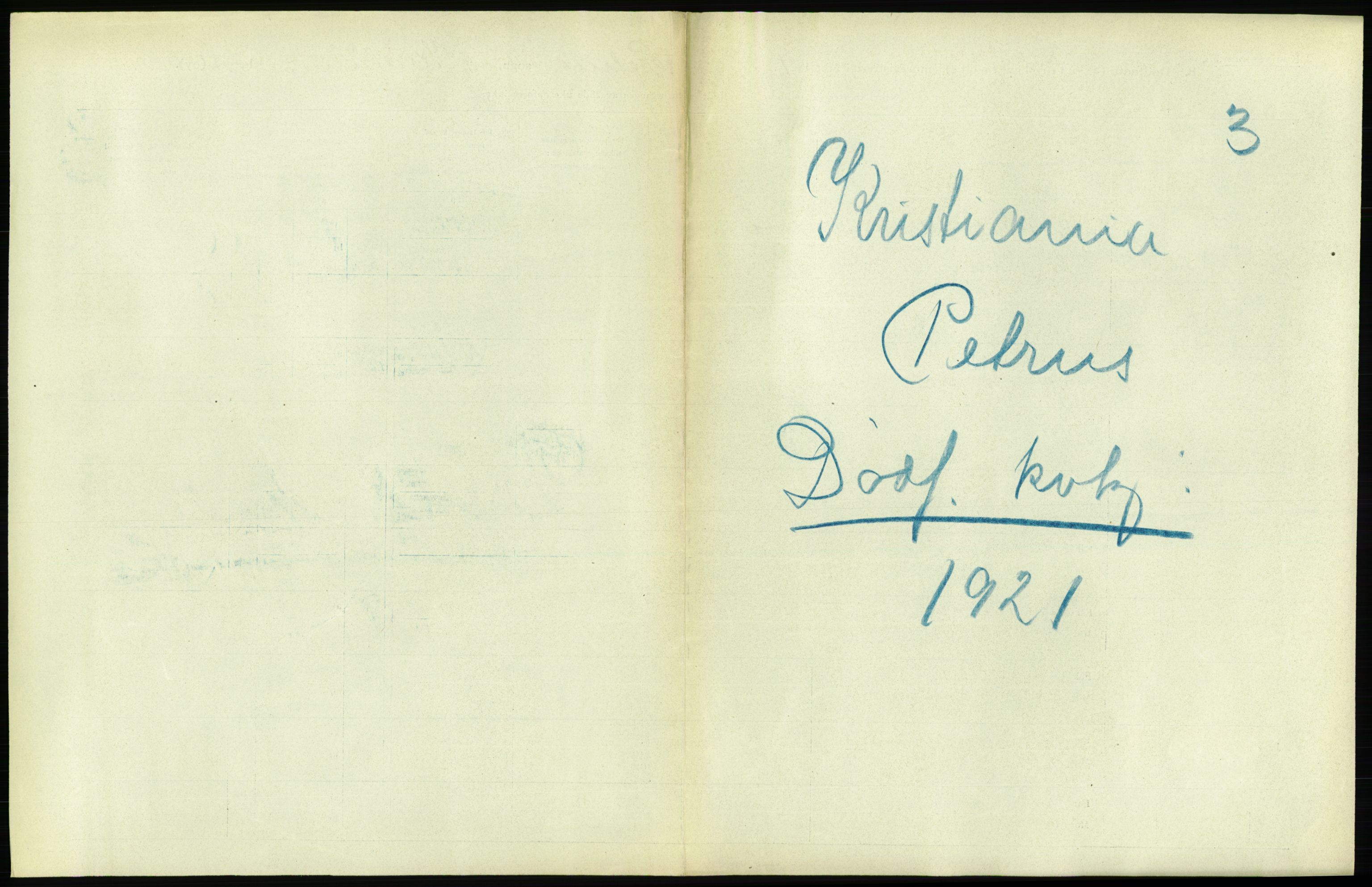 Statistisk sentralbyrå, Sosiodemografiske emner, Befolkning, AV/RA-S-2228/D/Df/Dfc/Dfca/L0013: Kristiania: Døde, dødfødte, 1921, s. 617