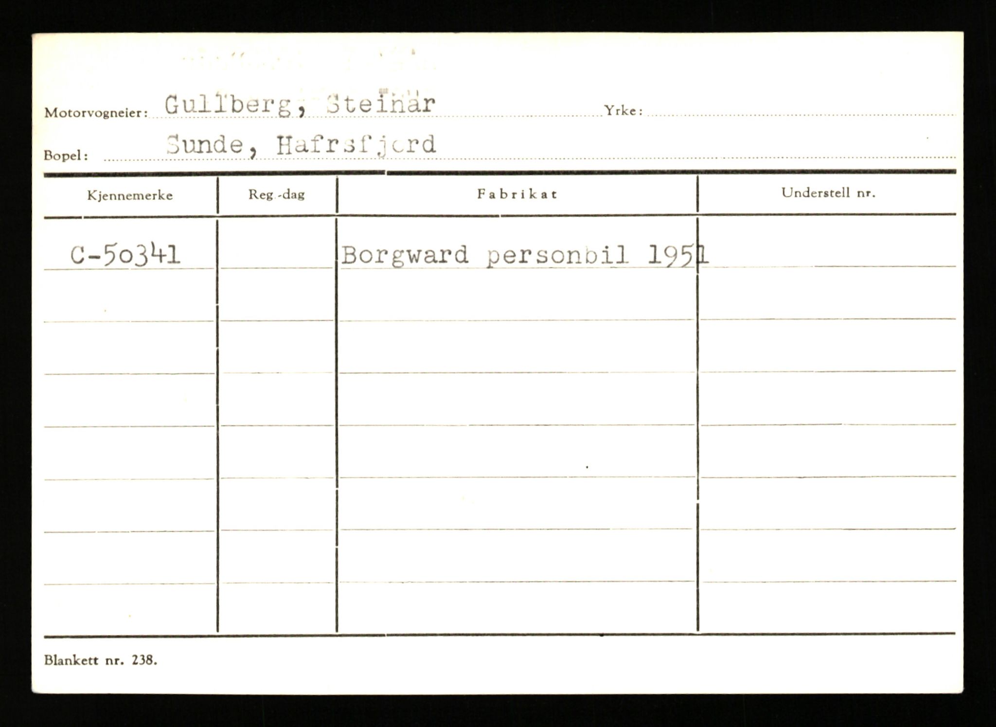 Stavanger trafikkstasjon, AV/SAST-A-101942/0/G/L0007: Registreringsnummer: 49019 - 67460, 1930-1971, s. 277