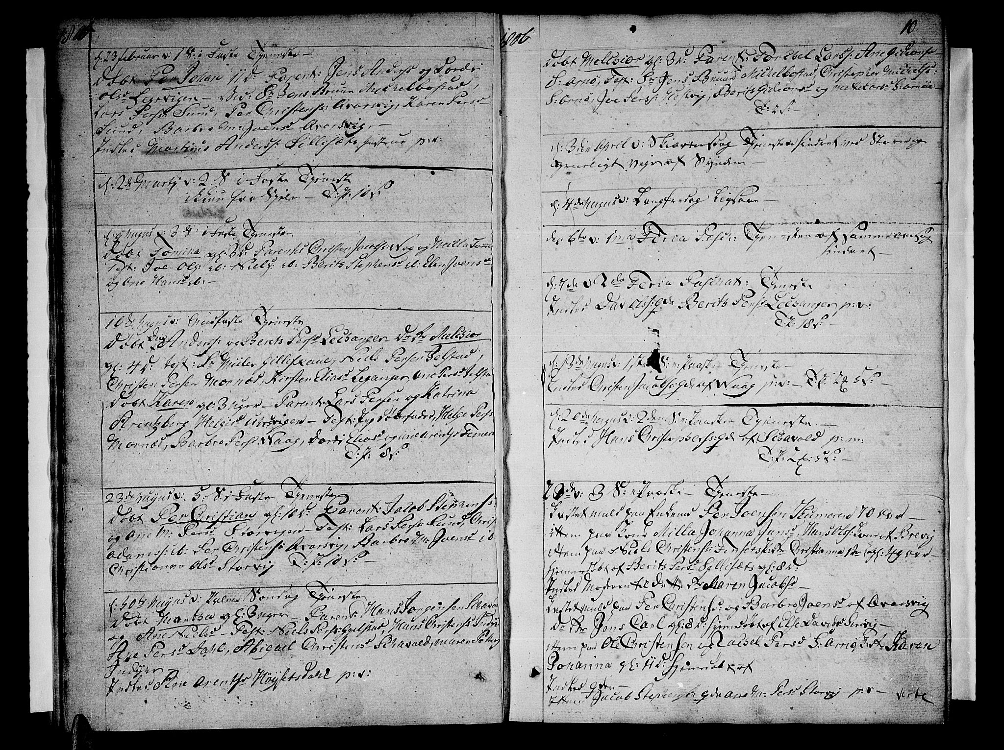Ministerialprotokoller, klokkerbøker og fødselsregistre - Nordland, AV/SAT-A-1459/805/L0095: Ministerialbok nr. 805A02, 1805-1826, s. 10