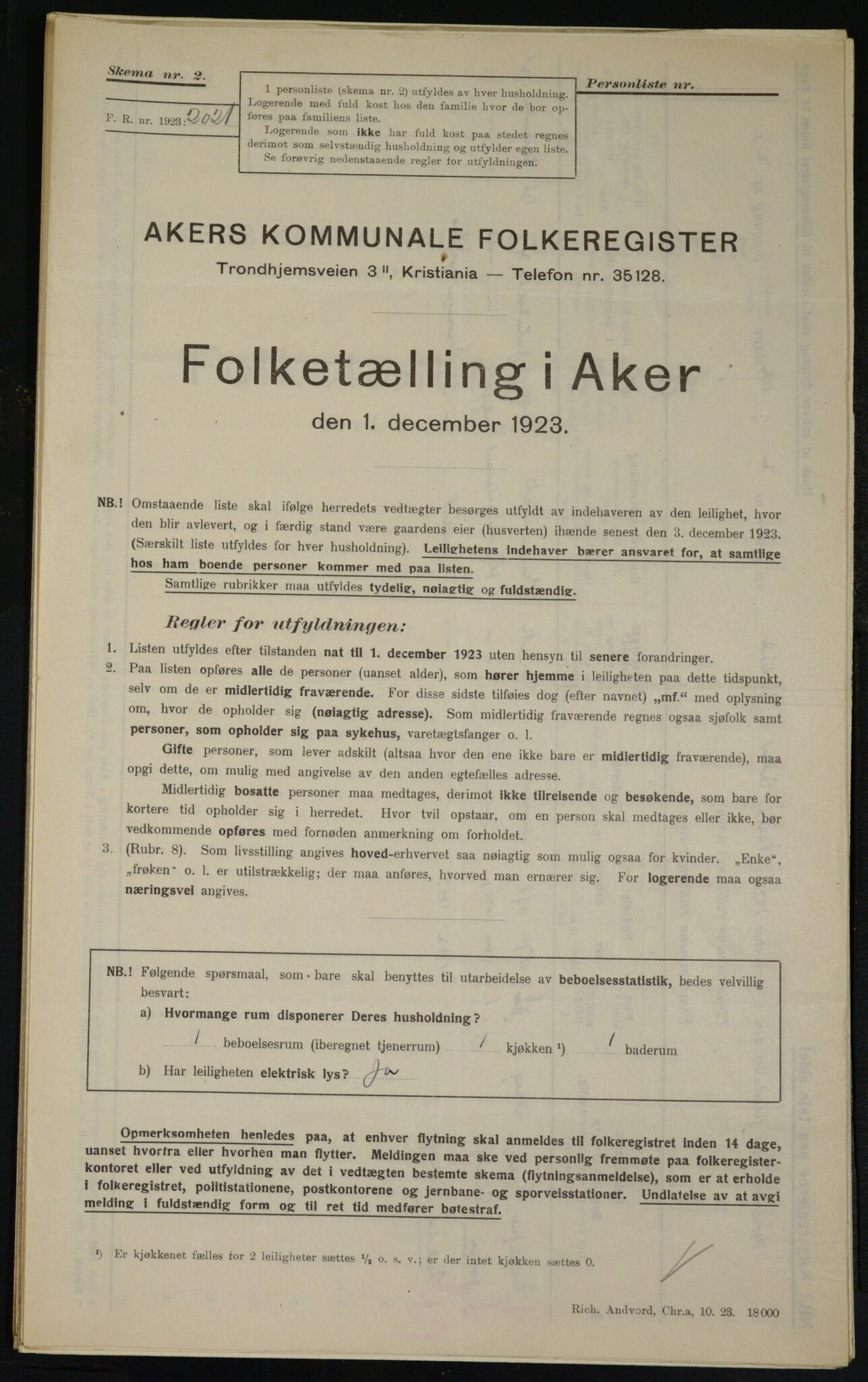 , Kommunal folketelling 1.12.1923 for Aker, 1923, s. 21039