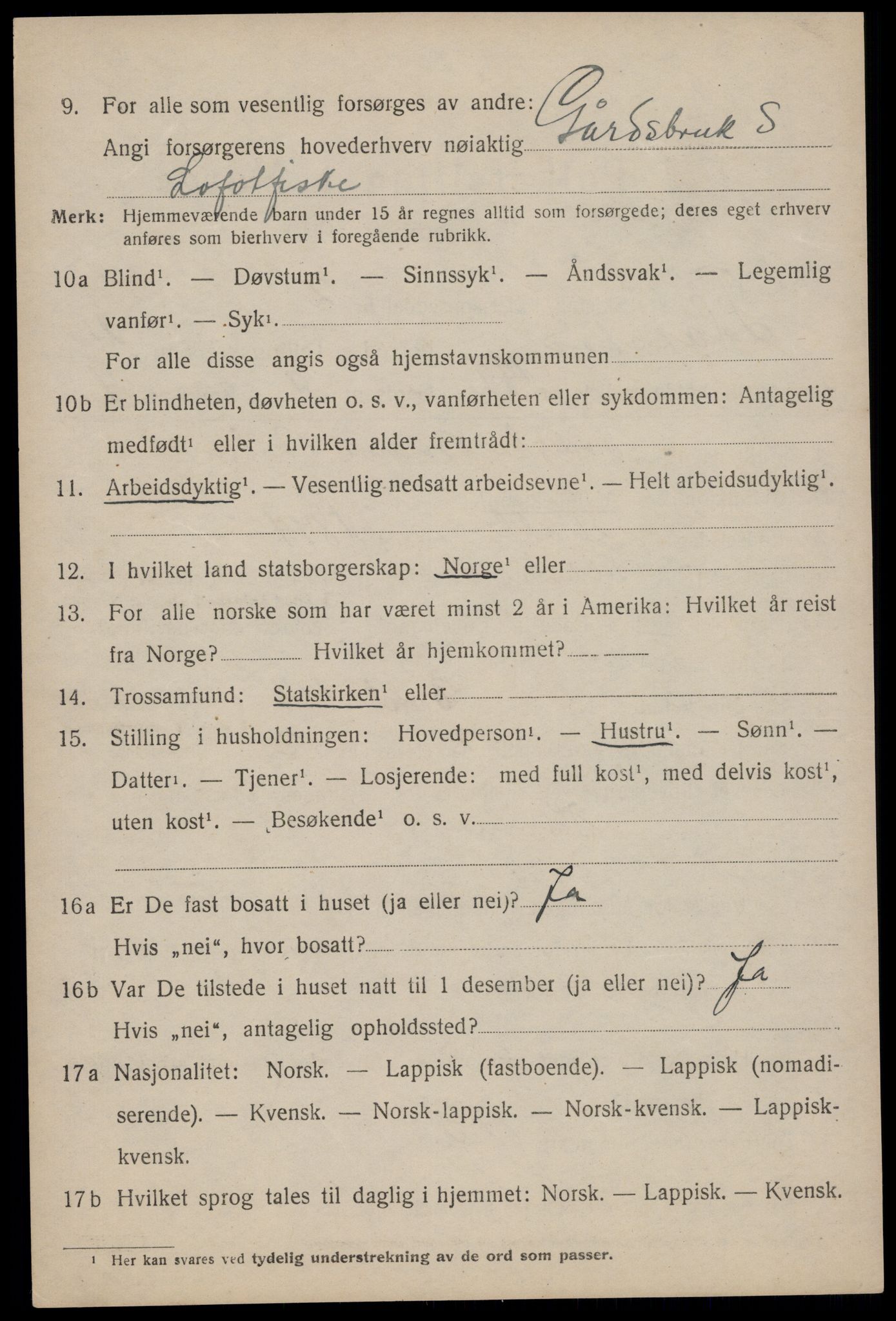 SAT, Folketelling 1920 for 1859 Flakstad herred, 1920, s. 3396