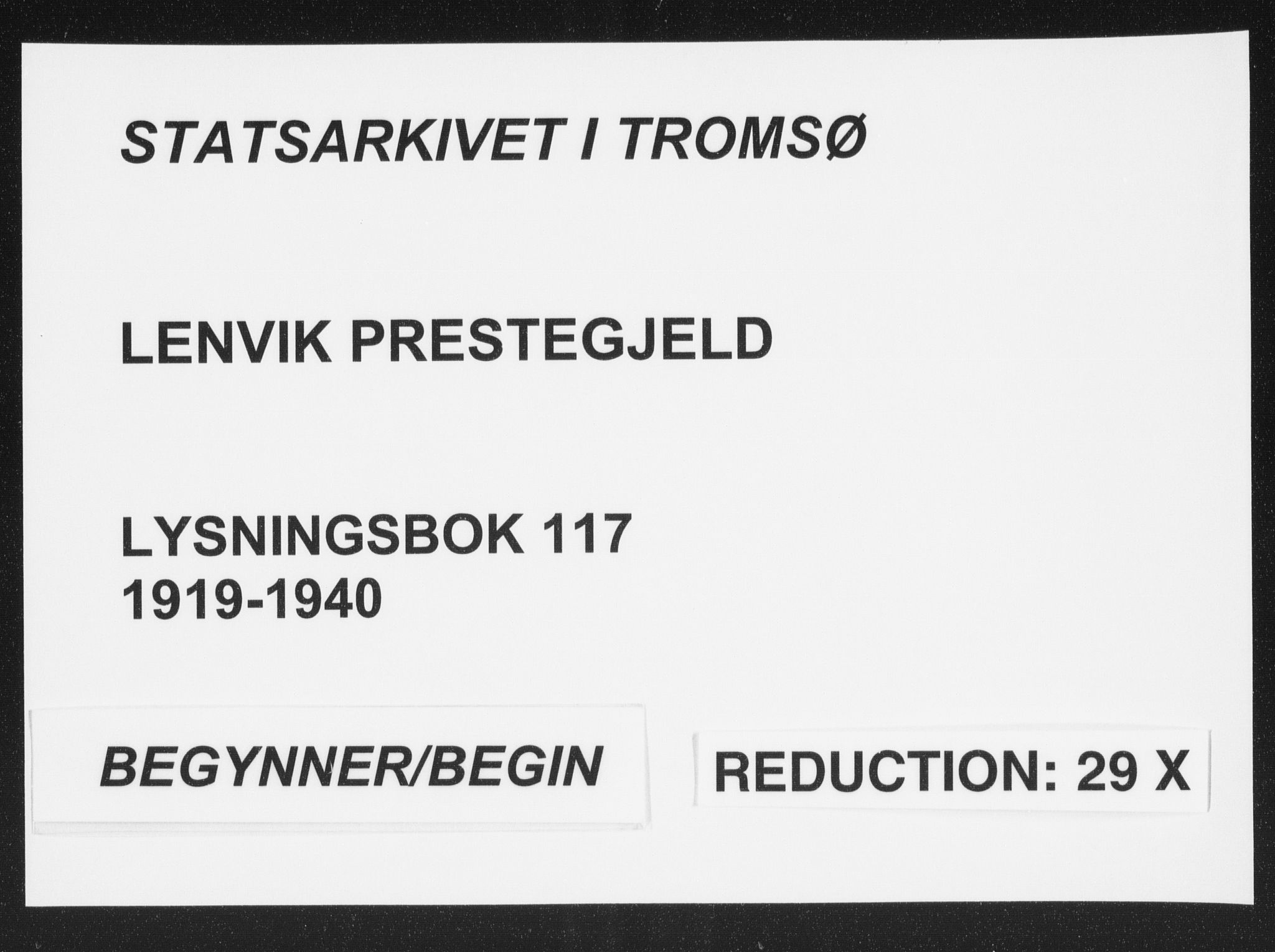 Lenvik sokneprestembete, SATØ/S-1310/I/Ie/L0117: Lysningsprotokoll nr. 117, 1919-1940