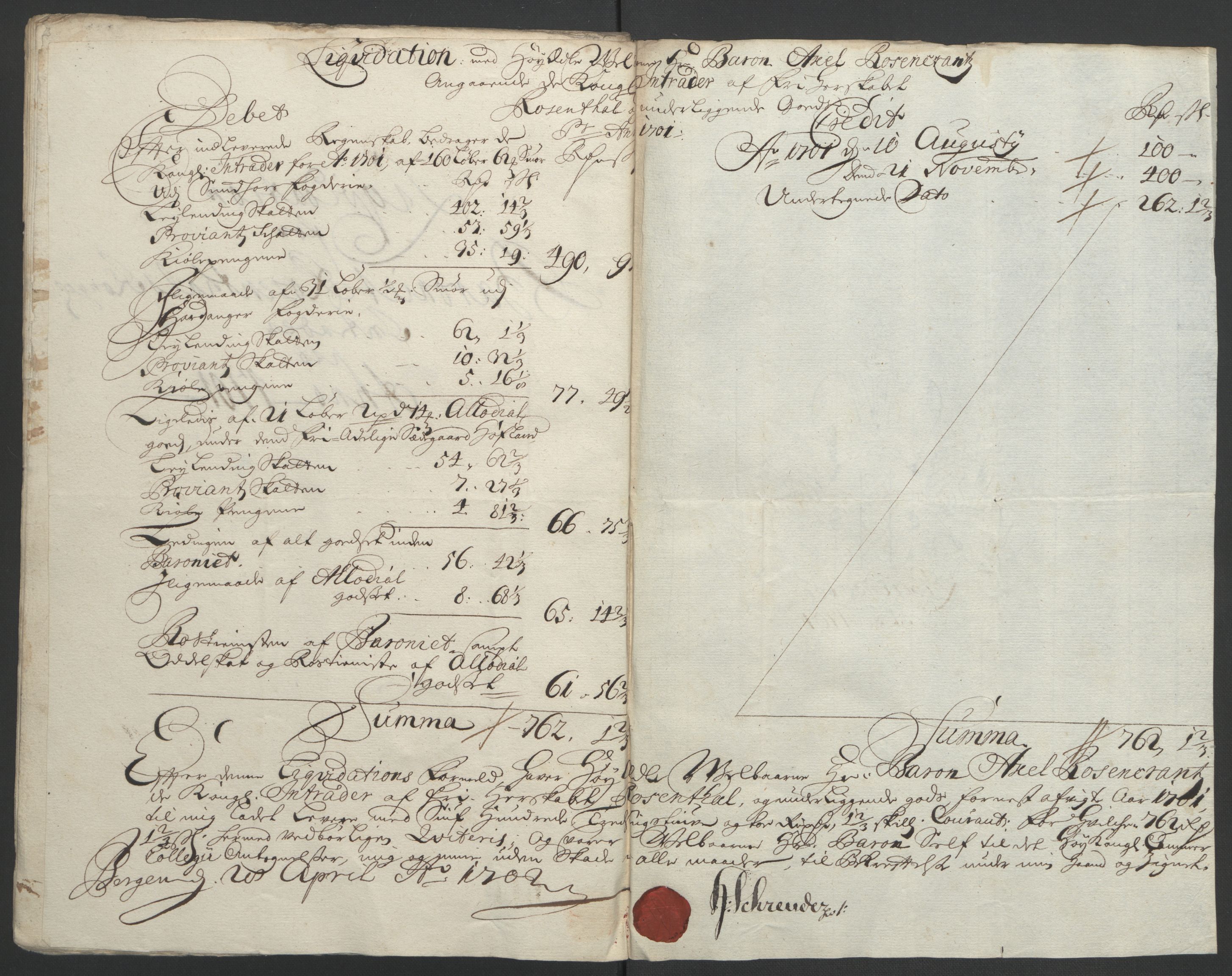 Rentekammeret inntil 1814, Reviderte regnskaper, Fogderegnskap, RA/EA-4092/R49/L3138: Fogderegnskap Rosendal Baroni, 1691-1714, s. 122