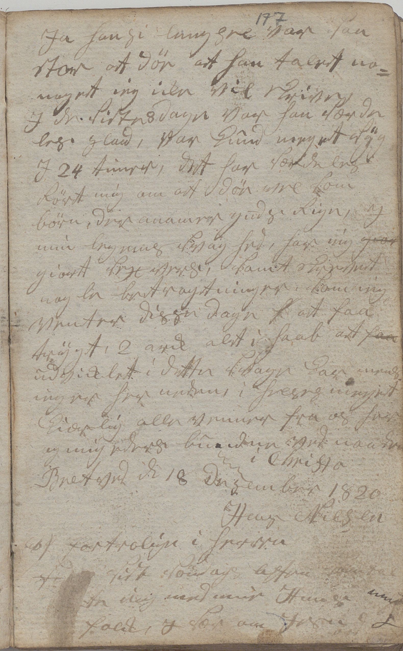 Heggtveitsamlingen, TMF/A-1007/H/L0048/0004: Brev, kopibøker. / "Schelbred I", 1787-1824, s. 177