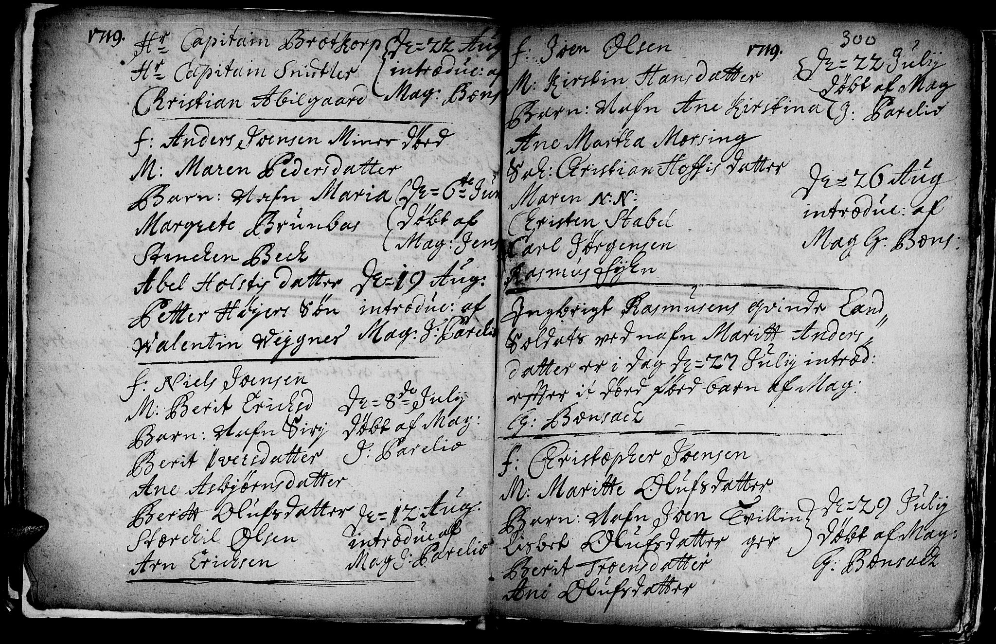 Ministerialprotokoller, klokkerbøker og fødselsregistre - Sør-Trøndelag, SAT/A-1456/601/L0035: Ministerialbok nr. 601A03, 1713-1728, s. 300