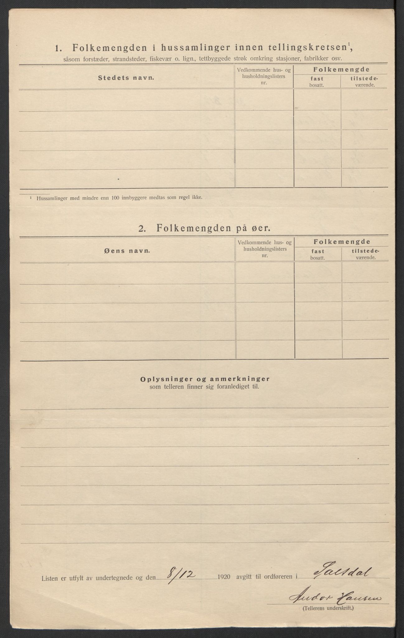 SAT, Folketelling 1920 for 1840 Saltdal herred, 1920, s. 40