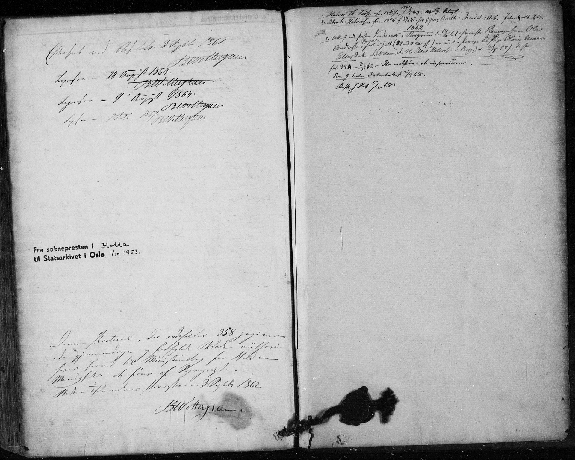 Holla kirkebøker, AV/SAKO-A-272/F/Fa/L0006: Ministerialbok nr. 6, 1861-1869
