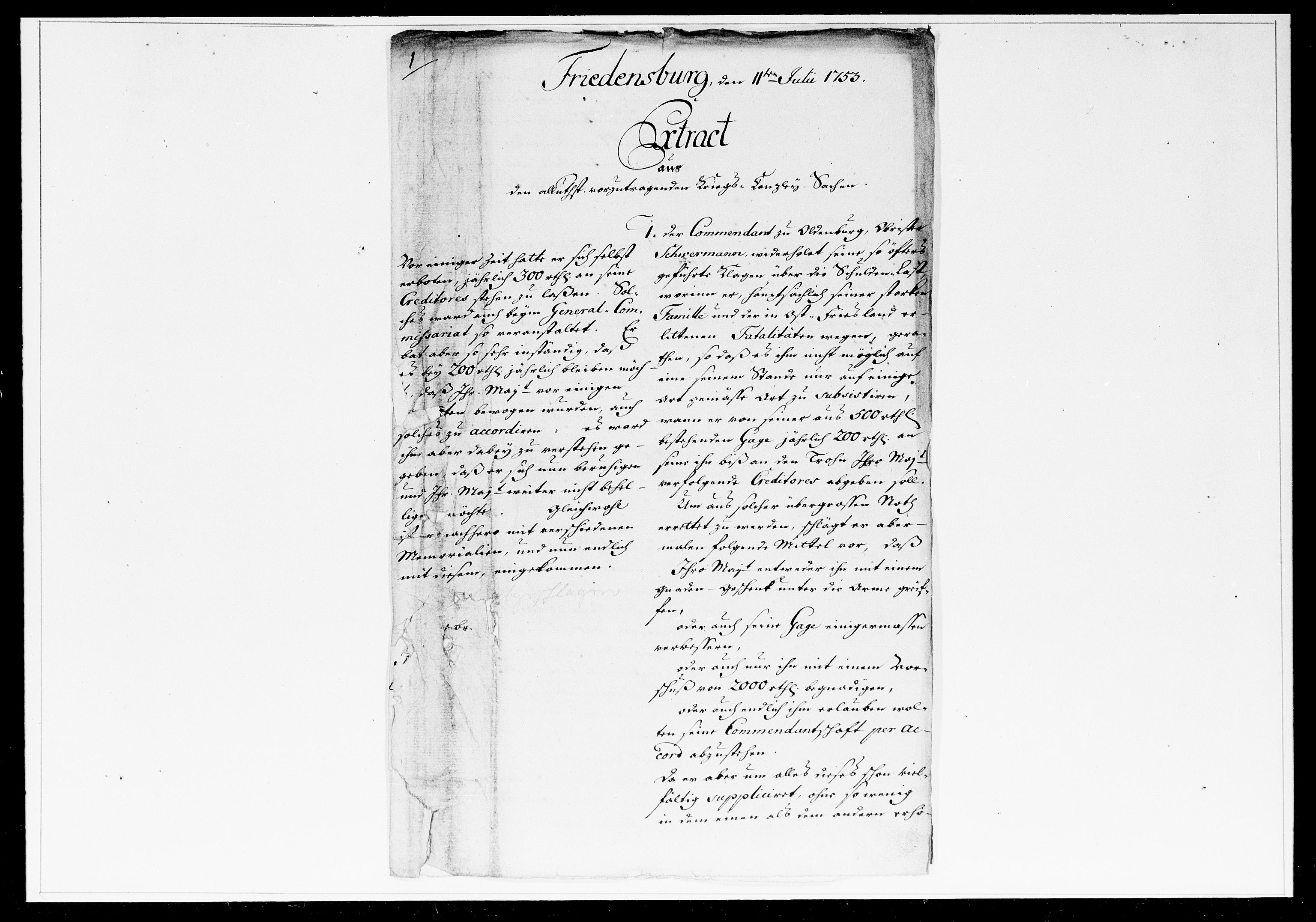 Krigskollegiet, Krigskancelliet, DRA/A-0006/-/1241-1247: Refererede sager, 1753, s. 217