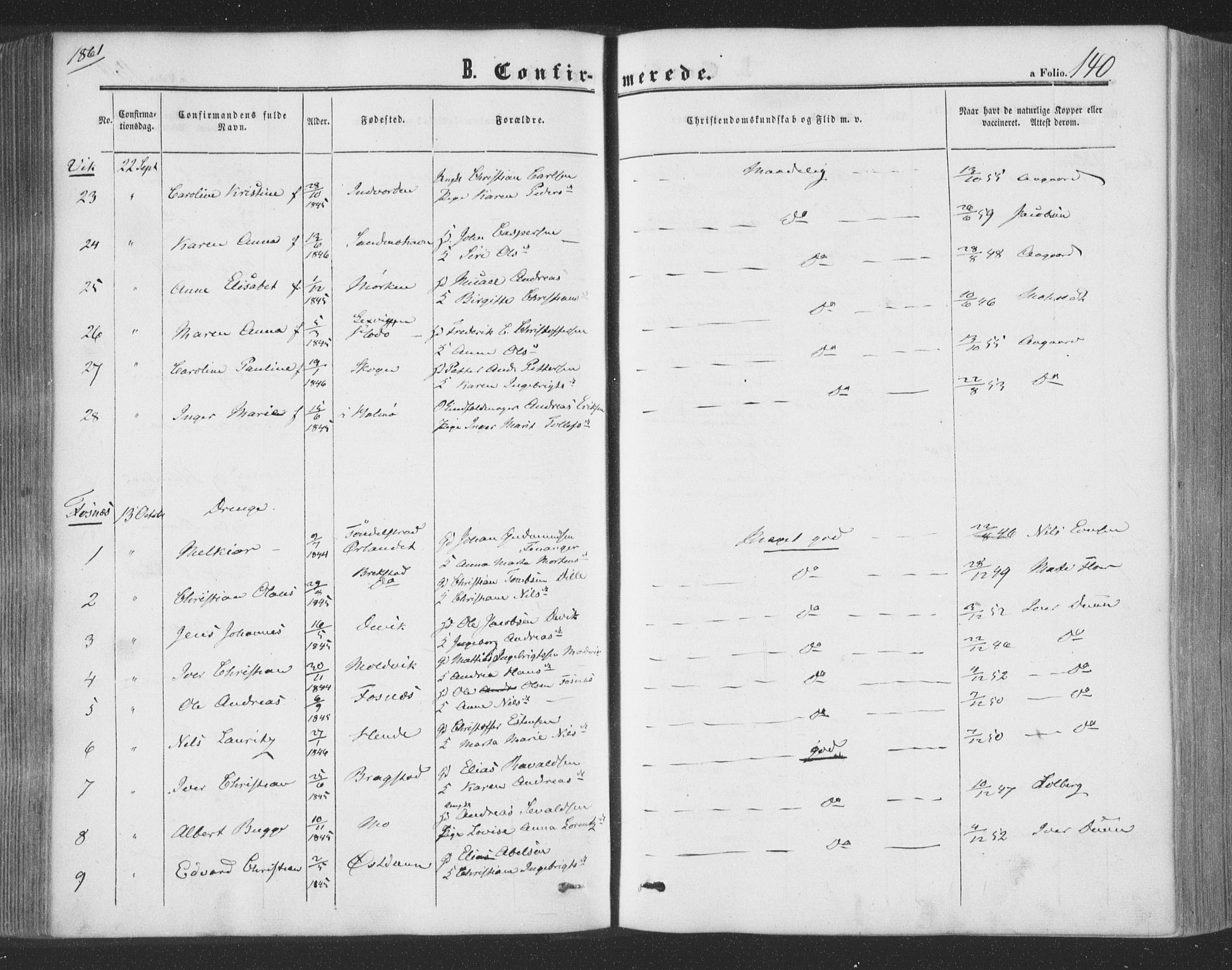 Ministerialprotokoller, klokkerbøker og fødselsregistre - Nord-Trøndelag, SAT/A-1458/773/L0615: Ministerialbok nr. 773A06, 1857-1870, s. 140