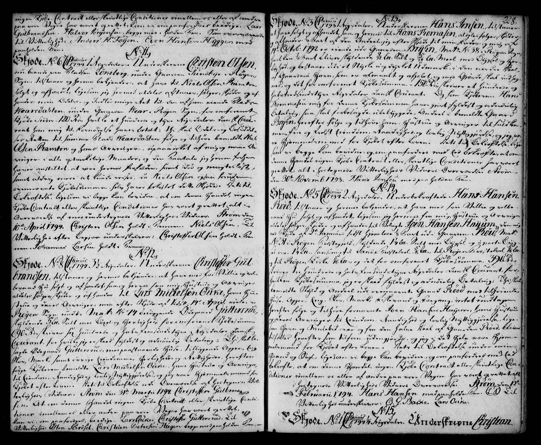 Lier, Røyken og Hurum sorenskriveri, SAKO/A-89/G/Ga/Gaa/L0005: Pantebok nr. V, 1788-1801, s. 228