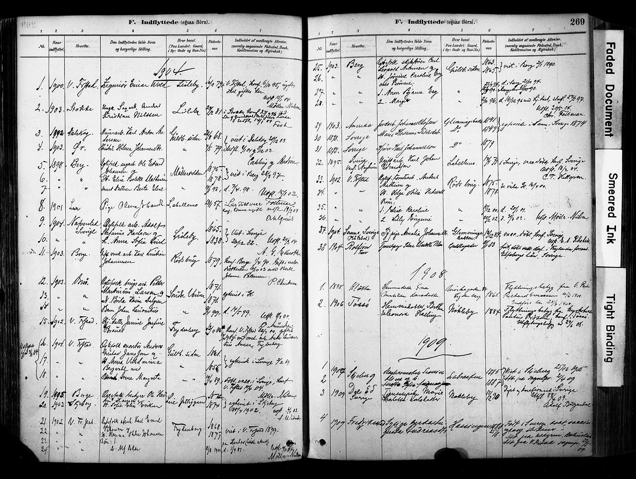 Glemmen prestekontor Kirkebøker, AV/SAO-A-10908/F/Fa/L0012: Ministerialbok nr. 12, 1878-1973, s. 269