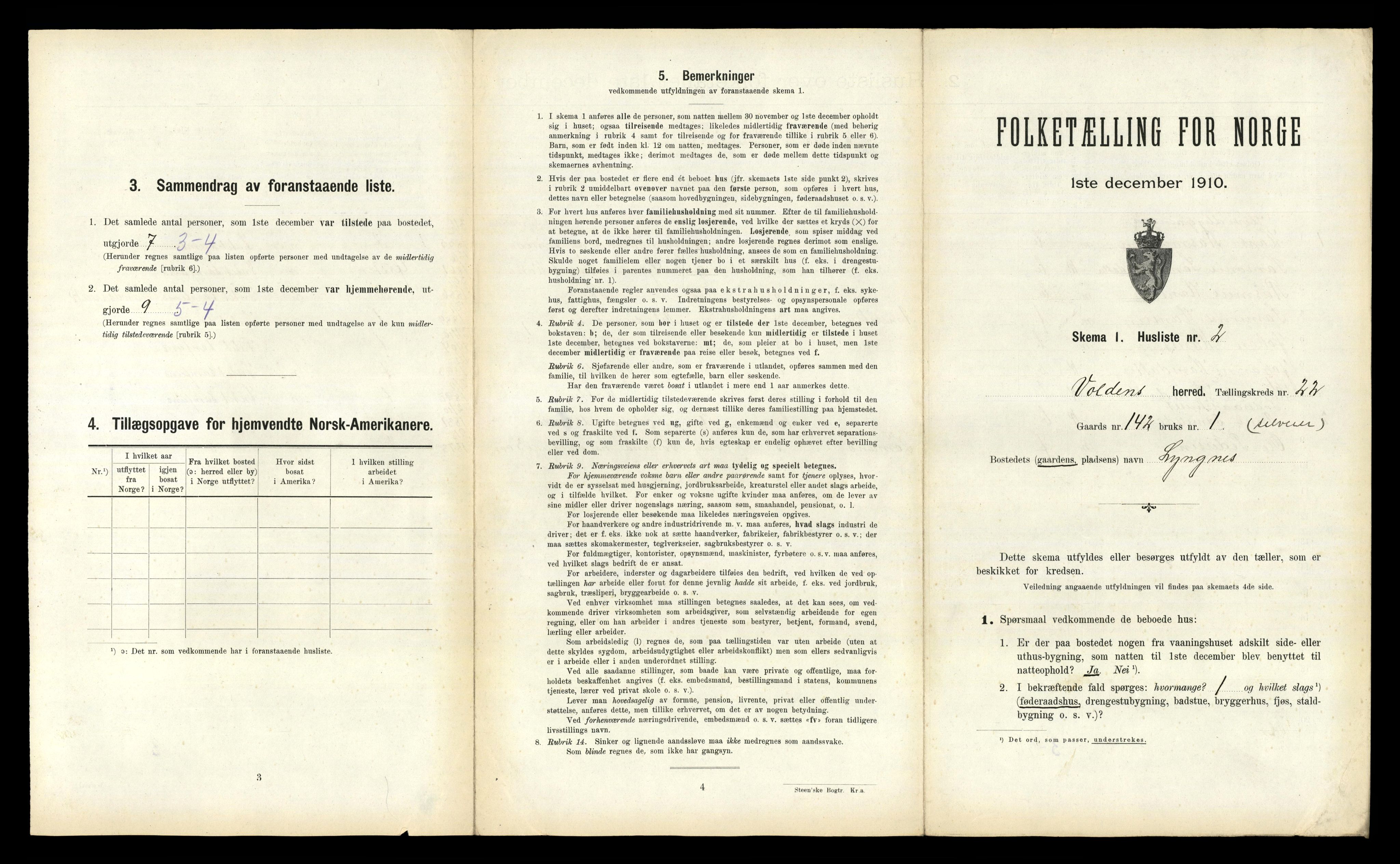 RA, Folketelling 1910 for 1519 Volda herred, 1910, s. 1474