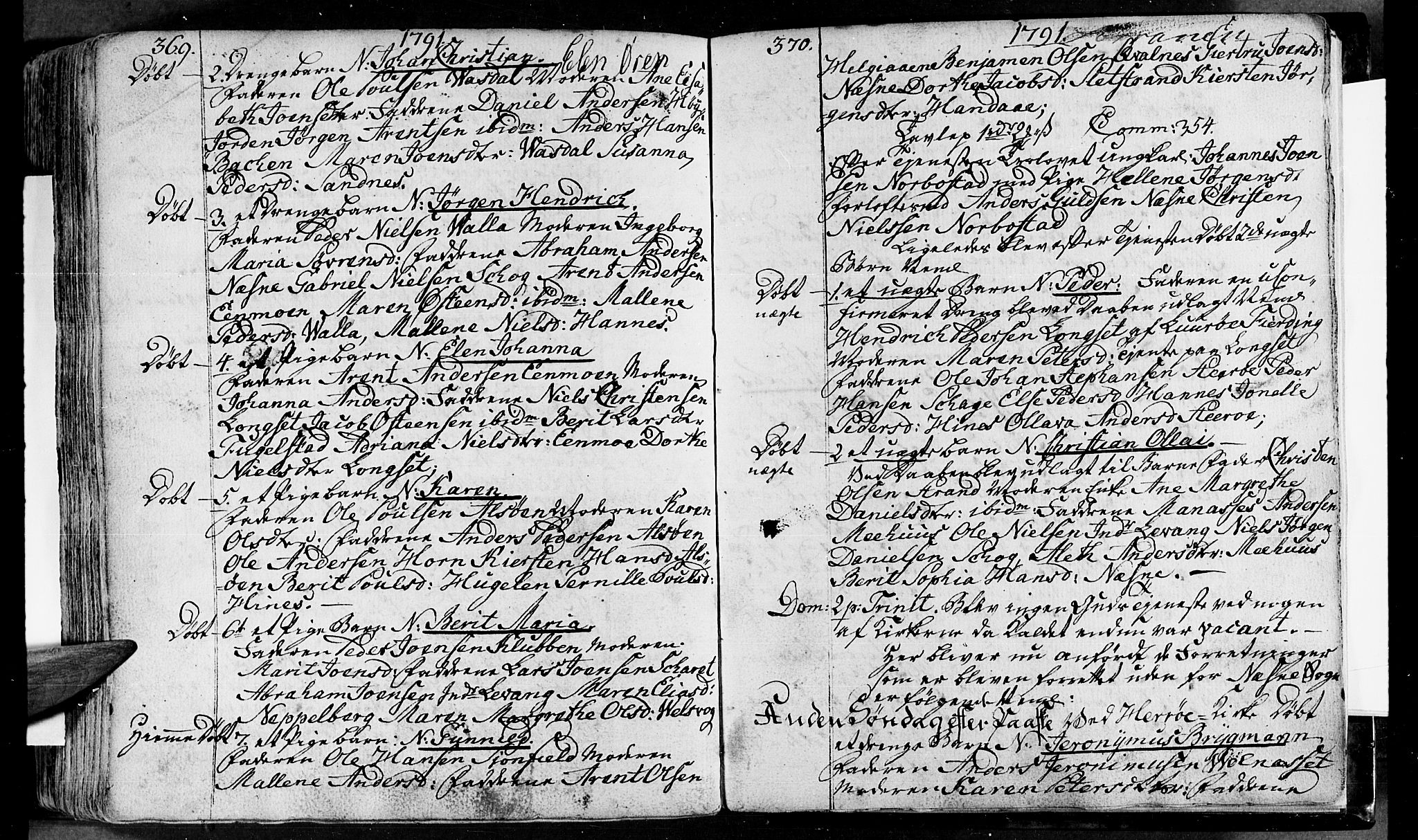 Ministerialprotokoller, klokkerbøker og fødselsregistre - Nordland, AV/SAT-A-1459/838/L0544: Ministerialbok nr. 838A03, 1770-1791, s. 369-370