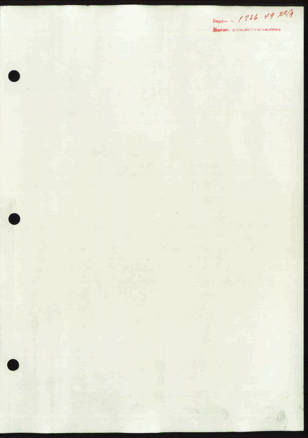 Horten sorenskriveri, SAKO/A-133/G/Ga/Gaa/L0013: Pantebok nr. A-13, 1949-1949, Dagboknr: 1766/1949