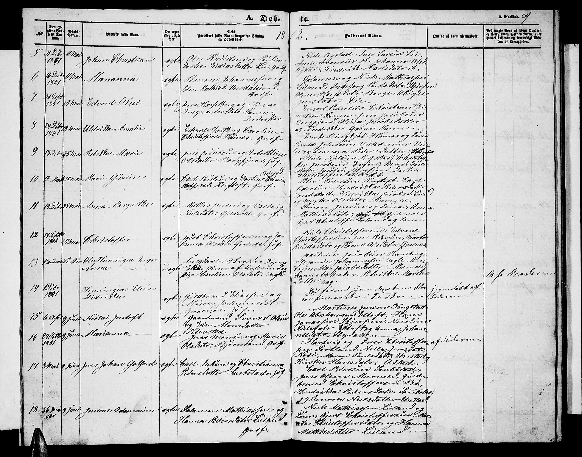 Ministerialprotokoller, klokkerbøker og fødselsregistre - Nordland, AV/SAT-A-1459/880/L1140: Klokkerbok nr. 880C02, 1861-1875, s. 7