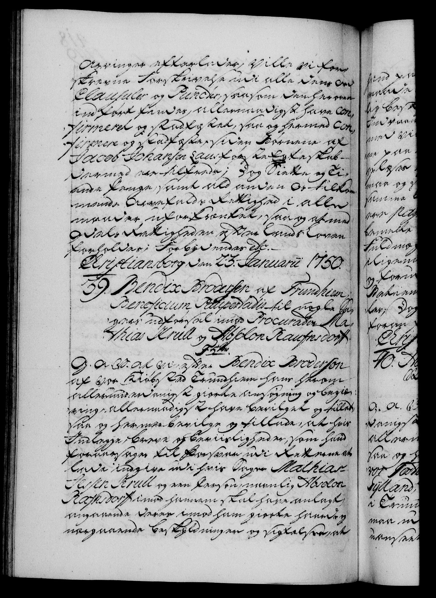 Danske Kanselli 1572-1799, RA/EA-3023/F/Fc/Fca/Fcaa/L0036: Norske registre, 1749-1750, s. 418b