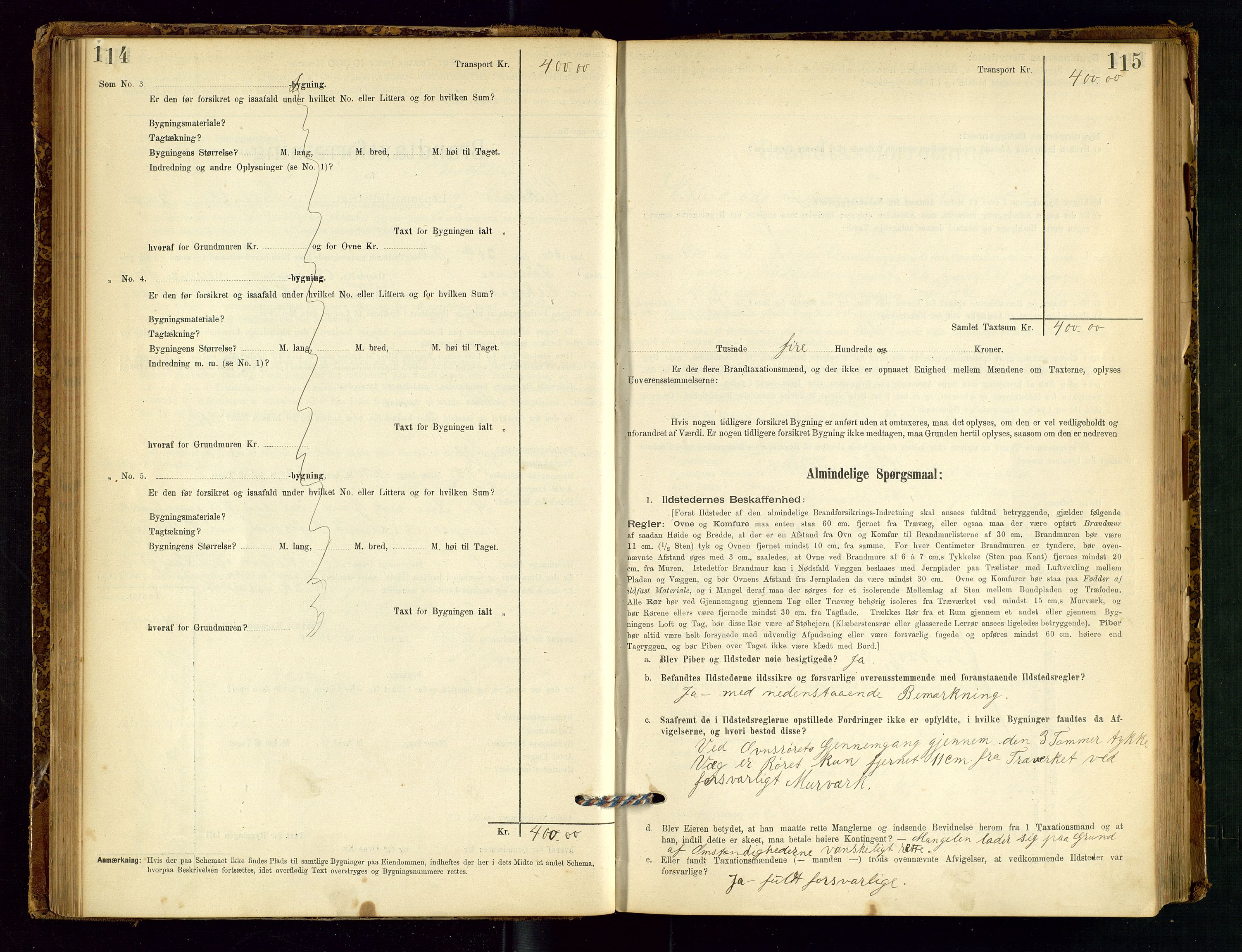 Vikedal lensmannskontor, SAST/A-100179/Gob/L0004: Branntakstprotokoll, 1894-1952, s. 114-115