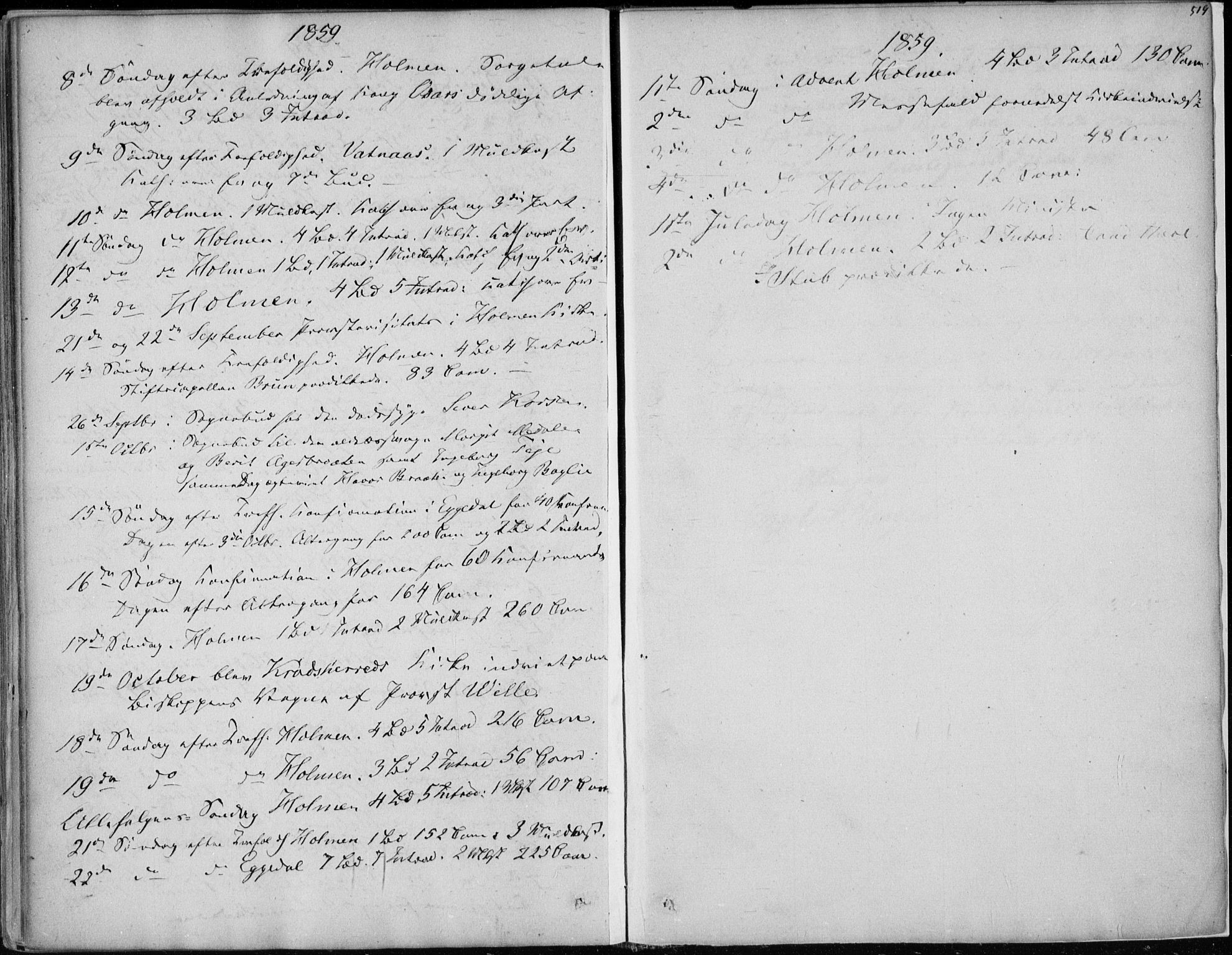 Sigdal kirkebøker, SAKO/A-245/F/Fa/L0008: Ministerialbok nr. I 8, 1850-1859, s. 519
