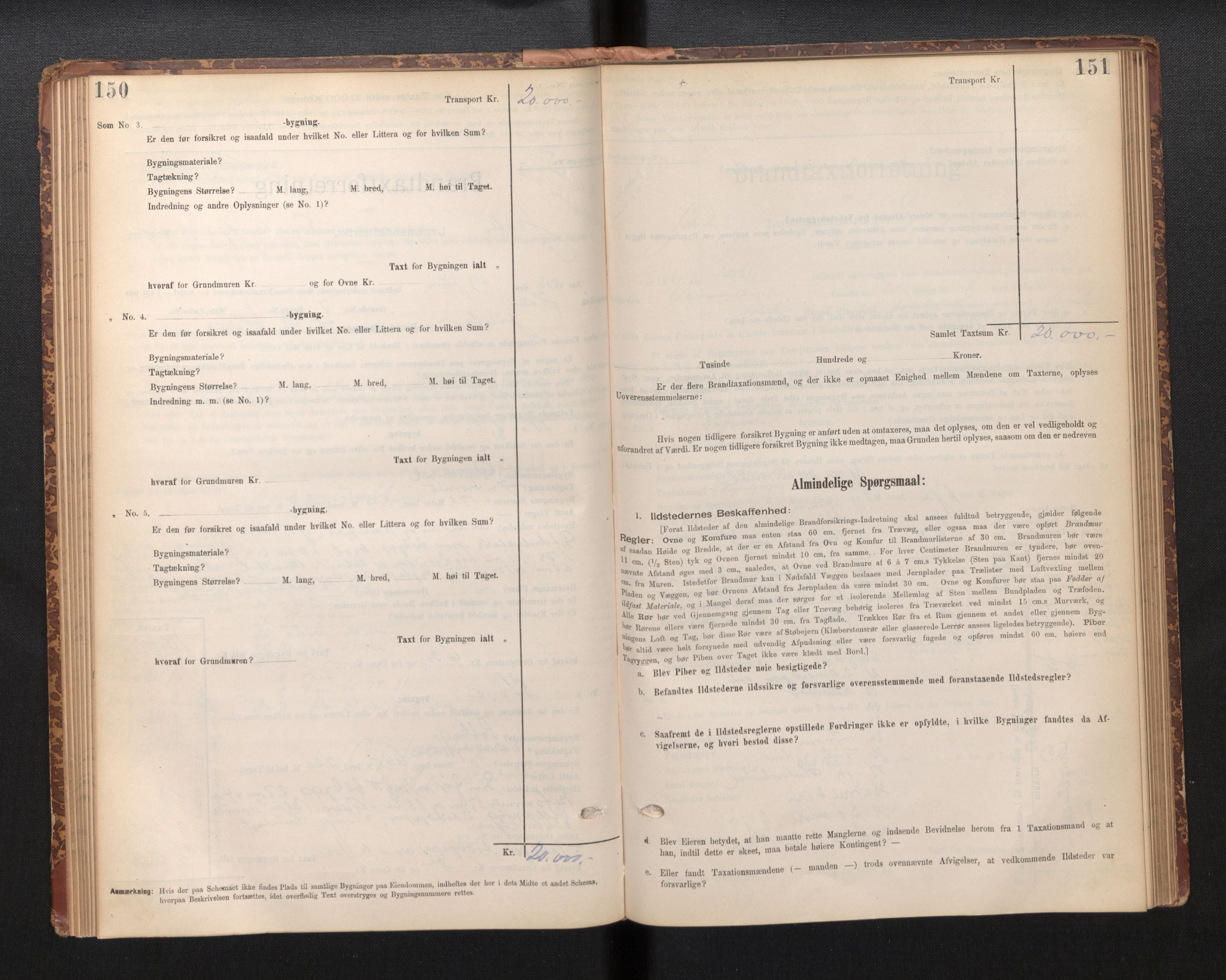 Lensmannen i Jølster, SAB/A-28701/0012/L0004: Branntakstprotokoll, skjematakst, 1895-1923, s. 150-151