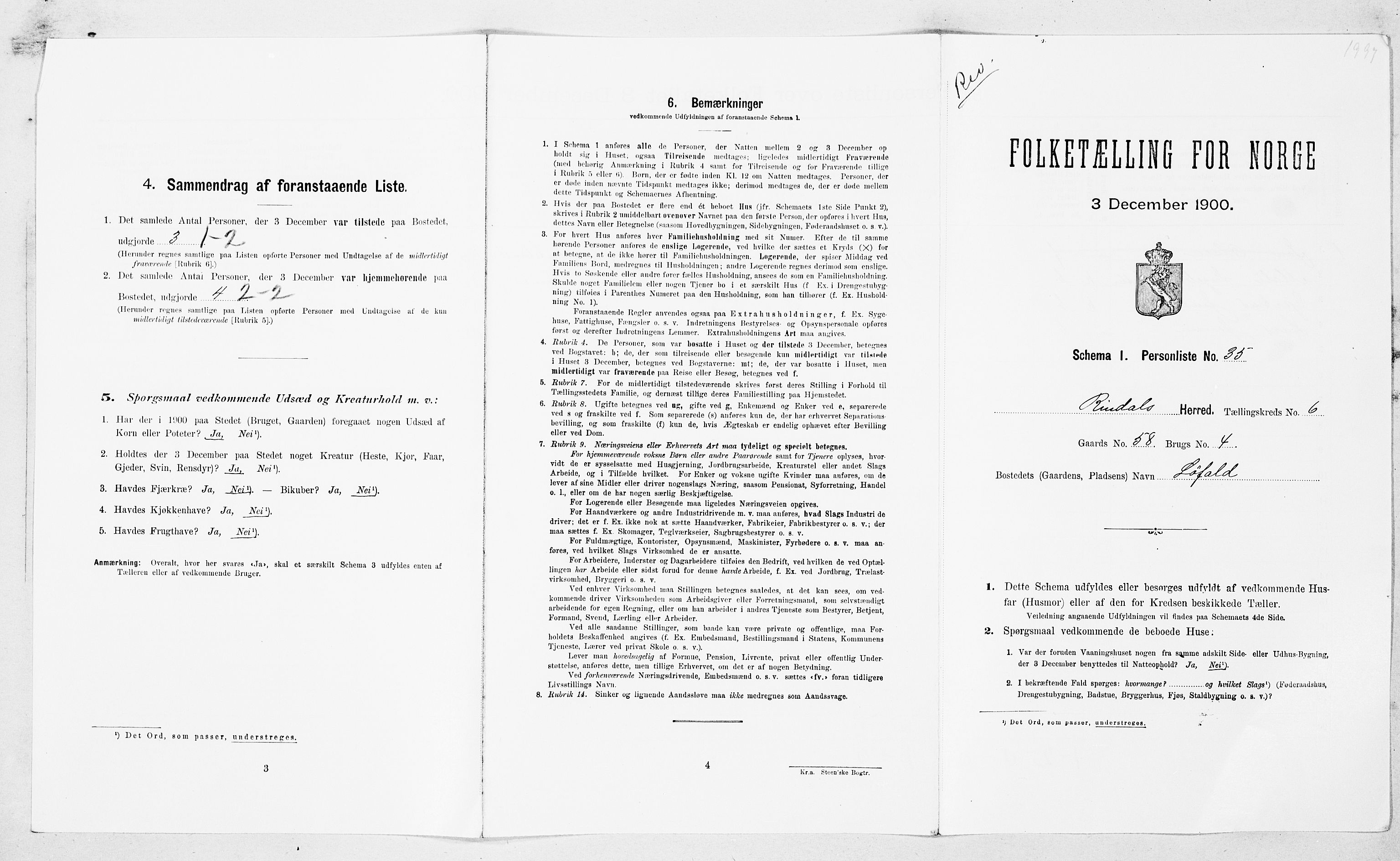 SAT, Folketelling 1900 for 1567 Rindal herred, 1900, s. 633