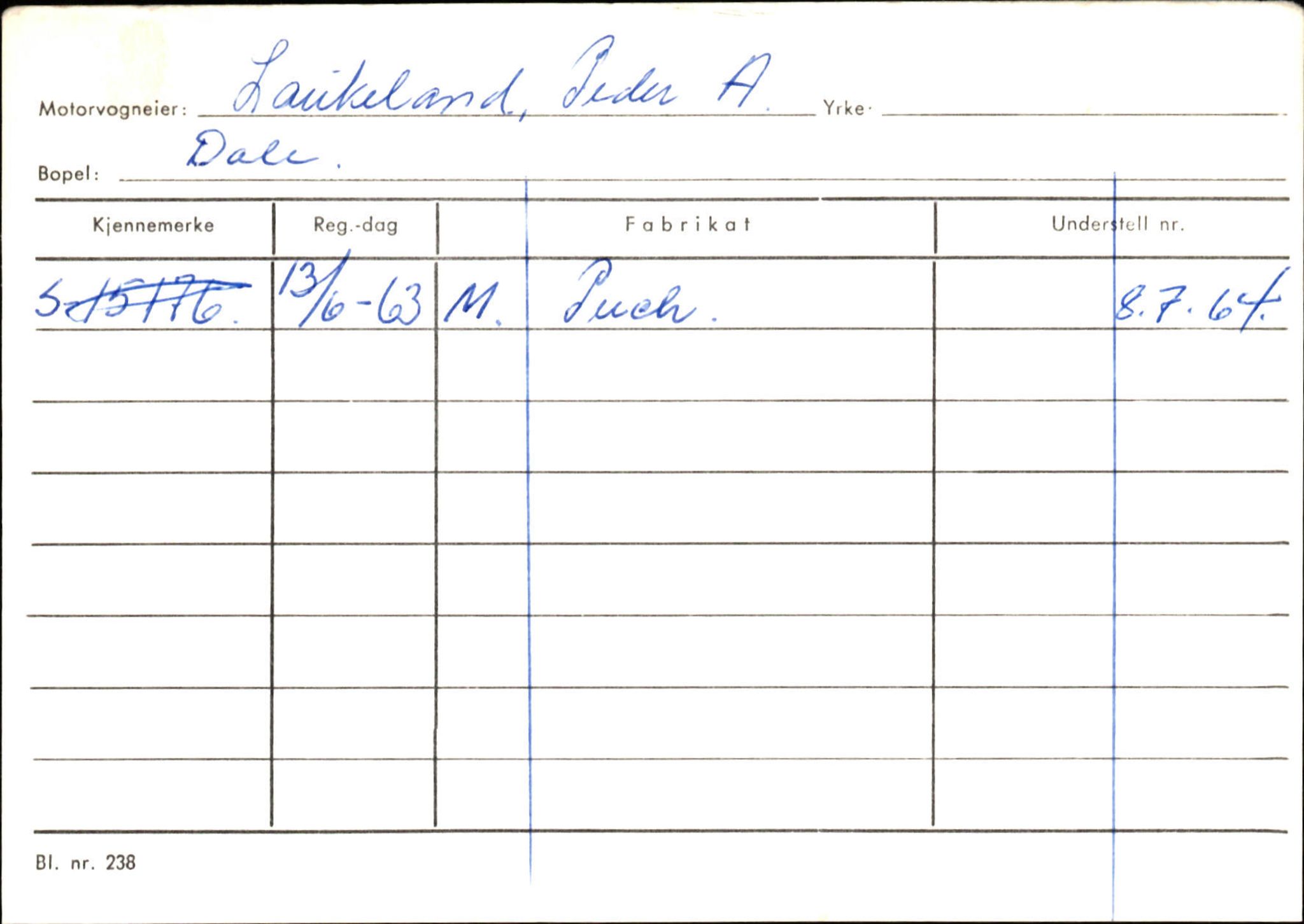 Statens vegvesen, Sogn og Fjordane vegkontor, SAB/A-5301/4/F/L0125: Eigarregister Sogndal V-Å. Aurland A-Å. Fjaler A-N, 1945-1975, s. 2401