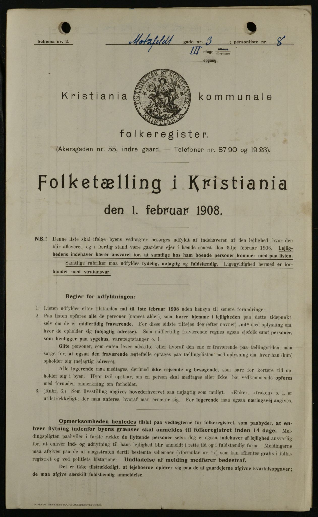 OBA, Kommunal folketelling 1.2.1908 for Kristiania kjøpstad, 1908, s. 59095