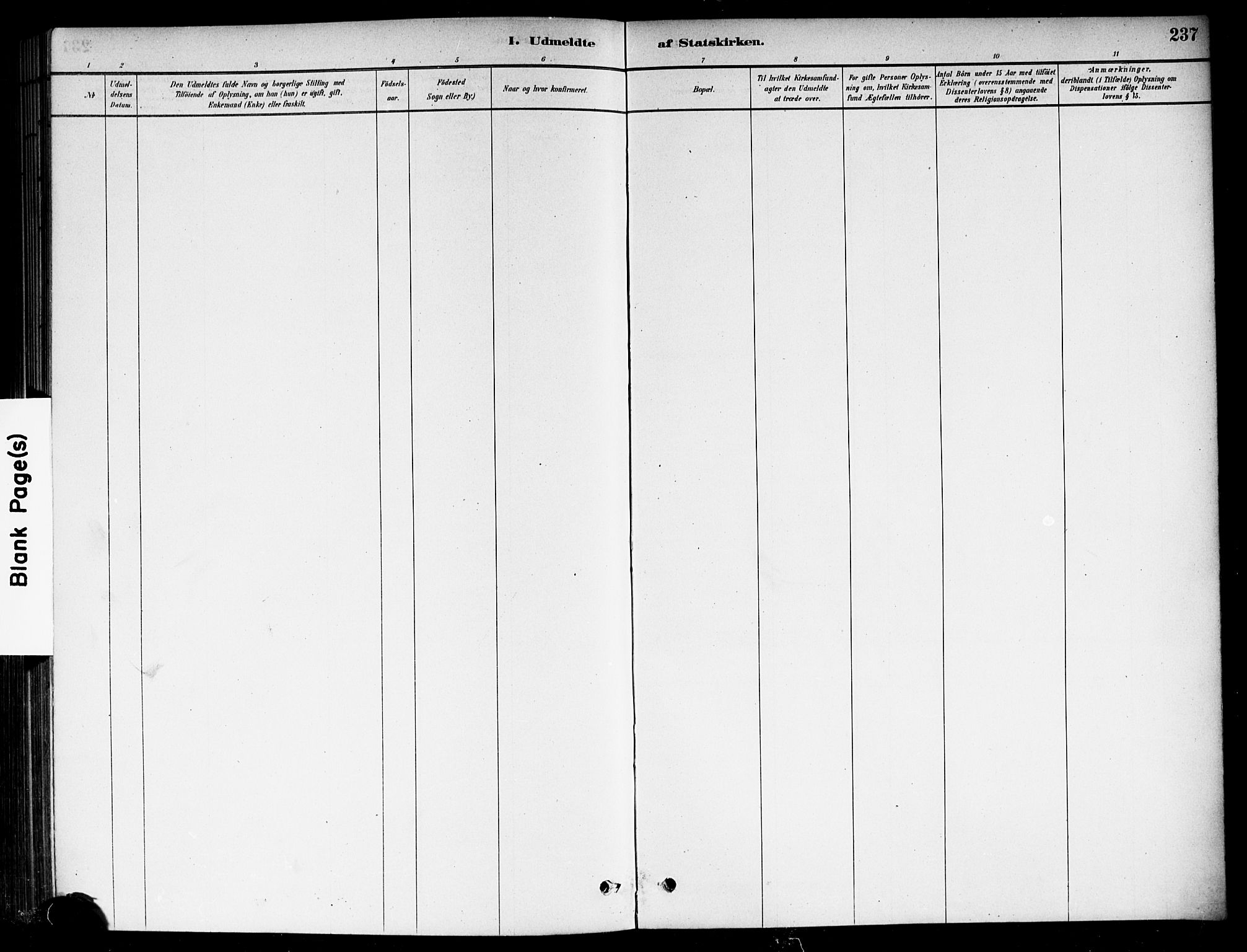 Eidsberg prestekontor Kirkebøker, AV/SAO-A-10905/F/Fb/L0001: Ministerialbok nr. II 1, 1879-1900, s. 237