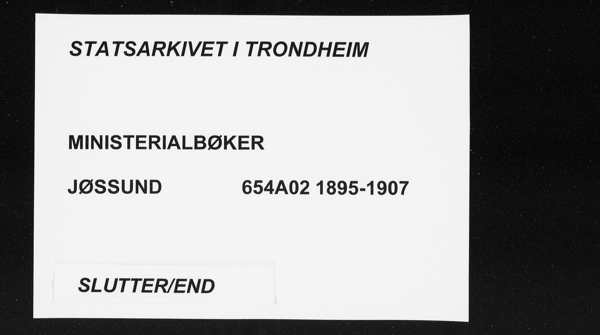 Ministerialprotokoller, klokkerbøker og fødselsregistre - Sør-Trøndelag, SAT/A-1456/654/L0664: Ministerialbok nr. 654A02, 1895-1907