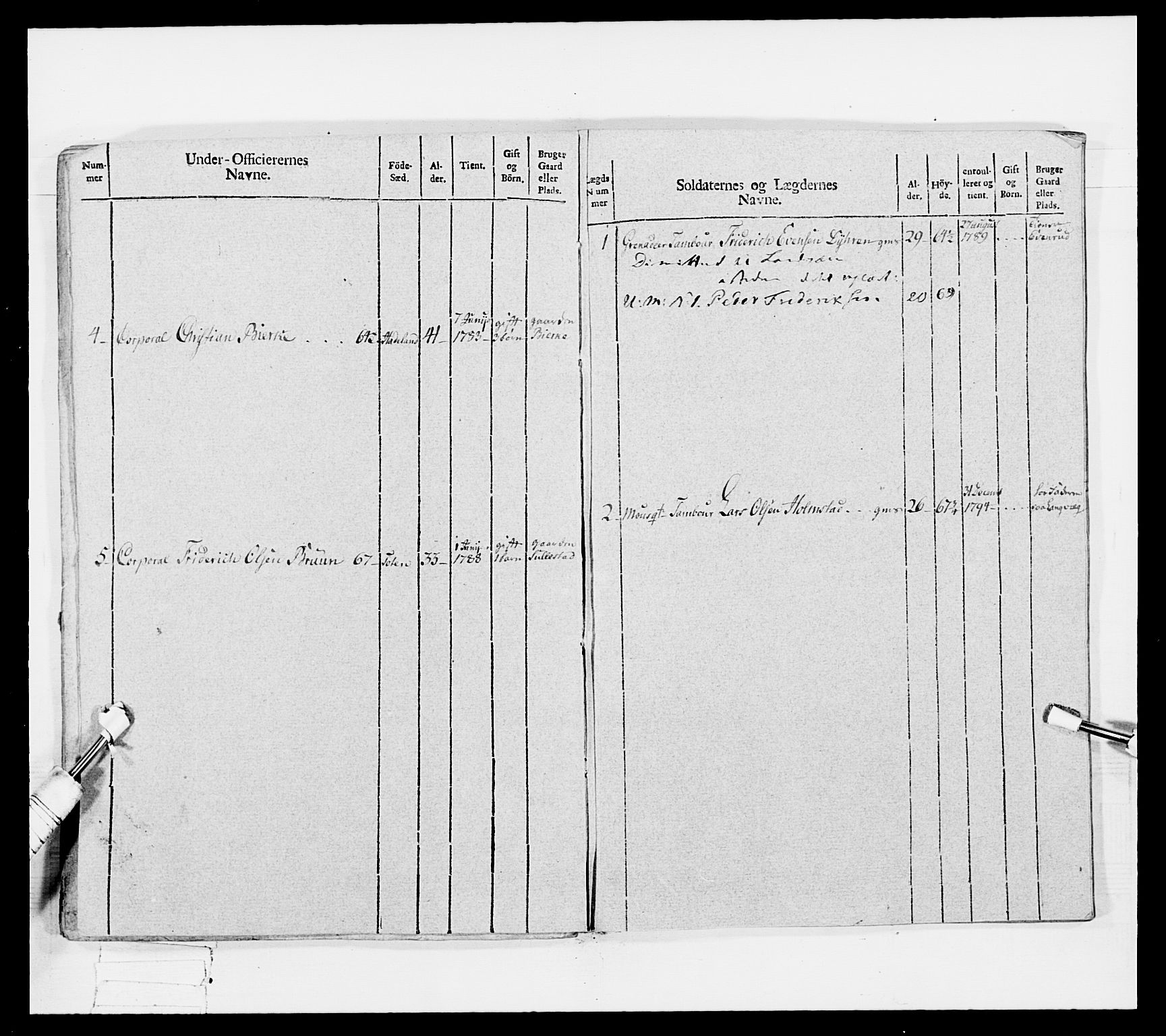 Generalitets- og kommissariatskollegiet, Det kongelige norske kommissariatskollegium, AV/RA-EA-5420/E/Eh/L0040: 1. Akershusiske nasjonale infanteriregiment, 1792-1800, s. 535