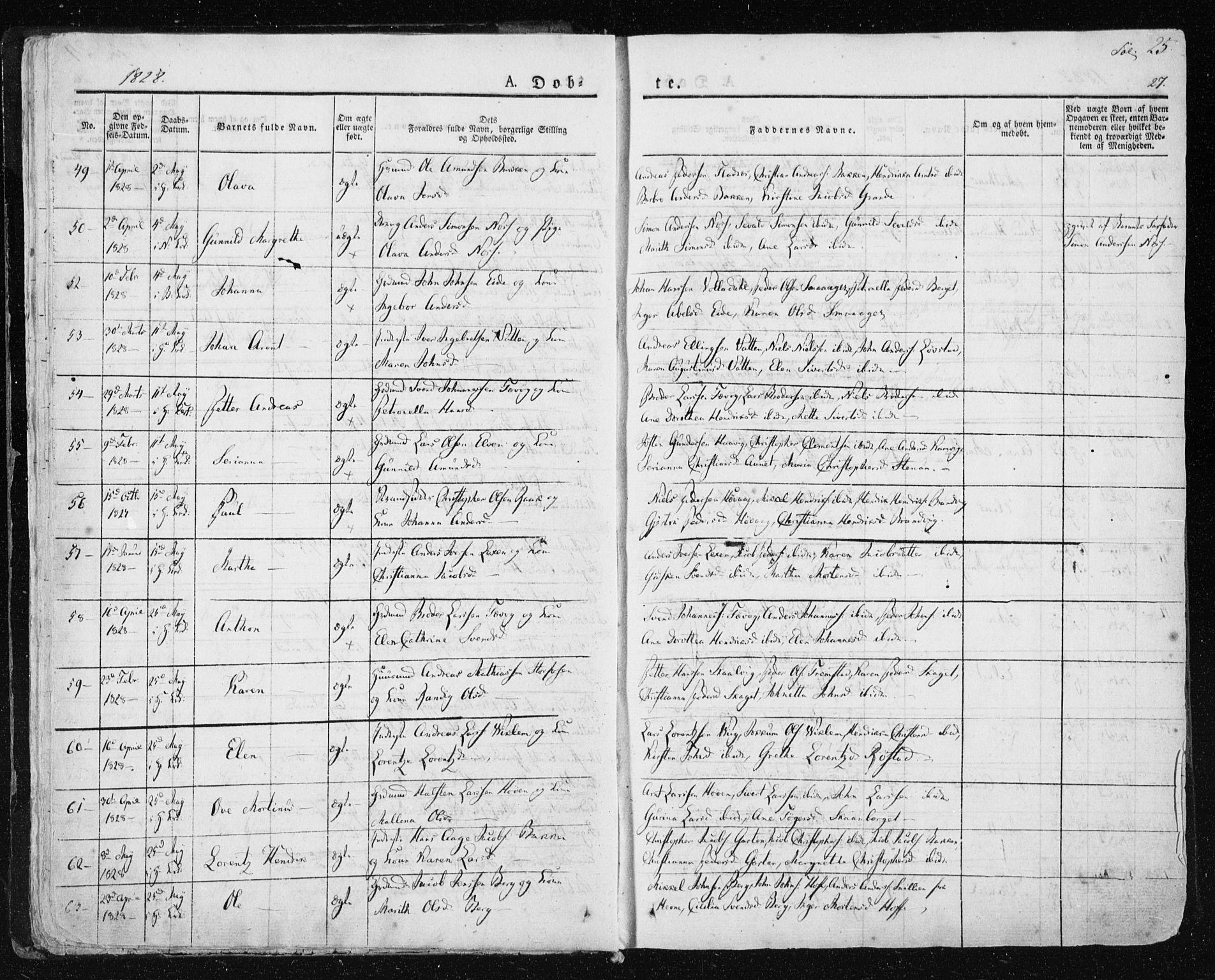 Ministerialprotokoller, klokkerbøker og fødselsregistre - Sør-Trøndelag, SAT/A-1456/659/L0735: Ministerialbok nr. 659A05, 1826-1841, s. 25