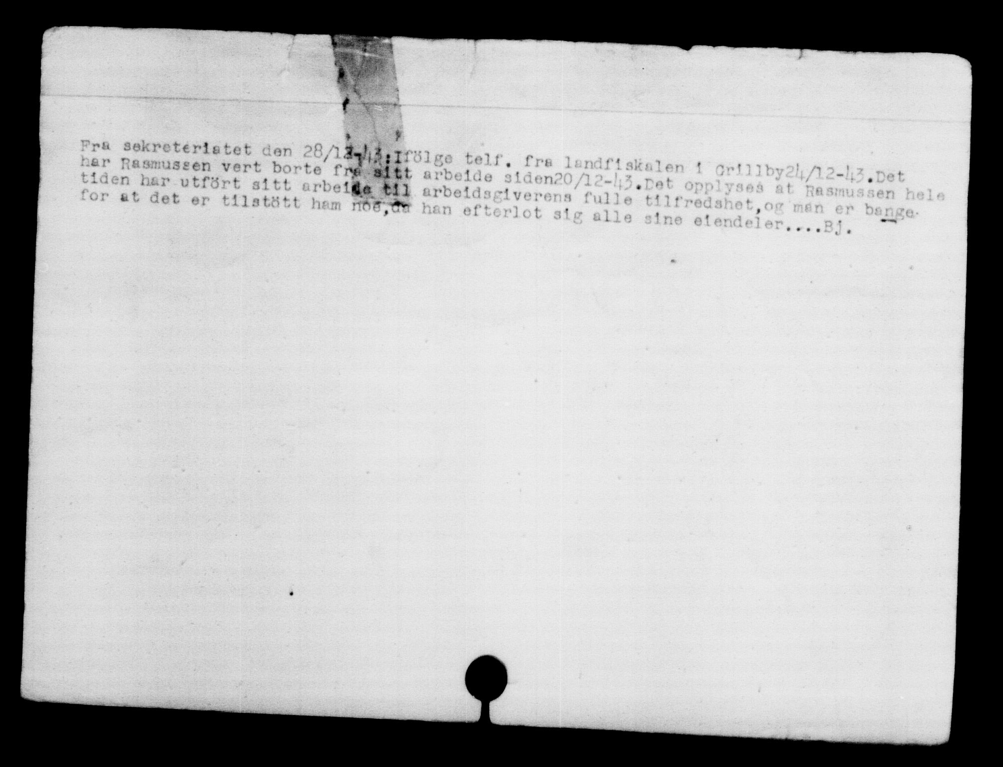 Den Kgl. Norske Legasjons Flyktningskontor, AV/RA-S-6753/V/Va/L0007: Kjesäterkartoteket.  Flyktningenr. 12700-15723, 1940-1945, s. 1045