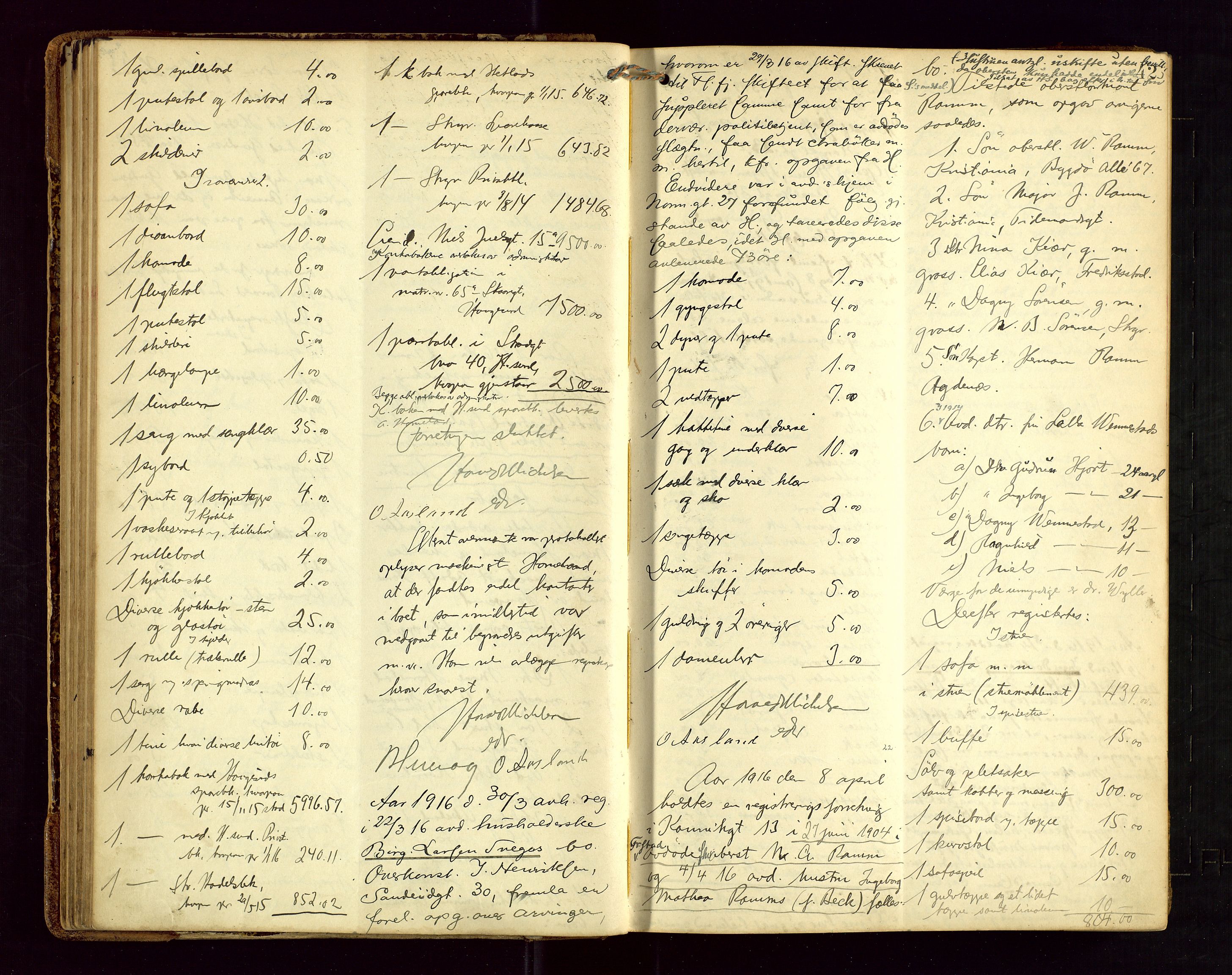 Stavanger skifteforvalter, AV/SAST-A-101412/001/5/53/533BA/L0003: Registreringsprotokoll, 1914-1923, s. 42