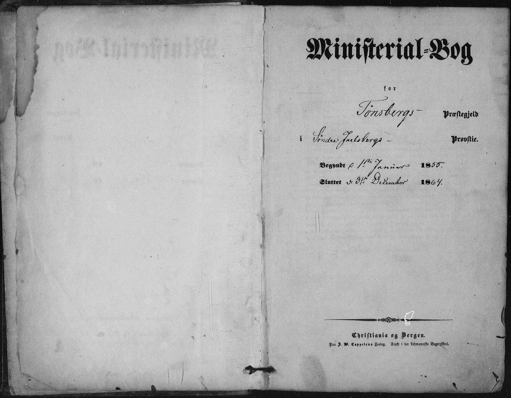 Tønsberg kirkebøker, AV/SAKO-A-330/F/Fa/L0008: Ministerialbok nr. I 8, 1855-1864