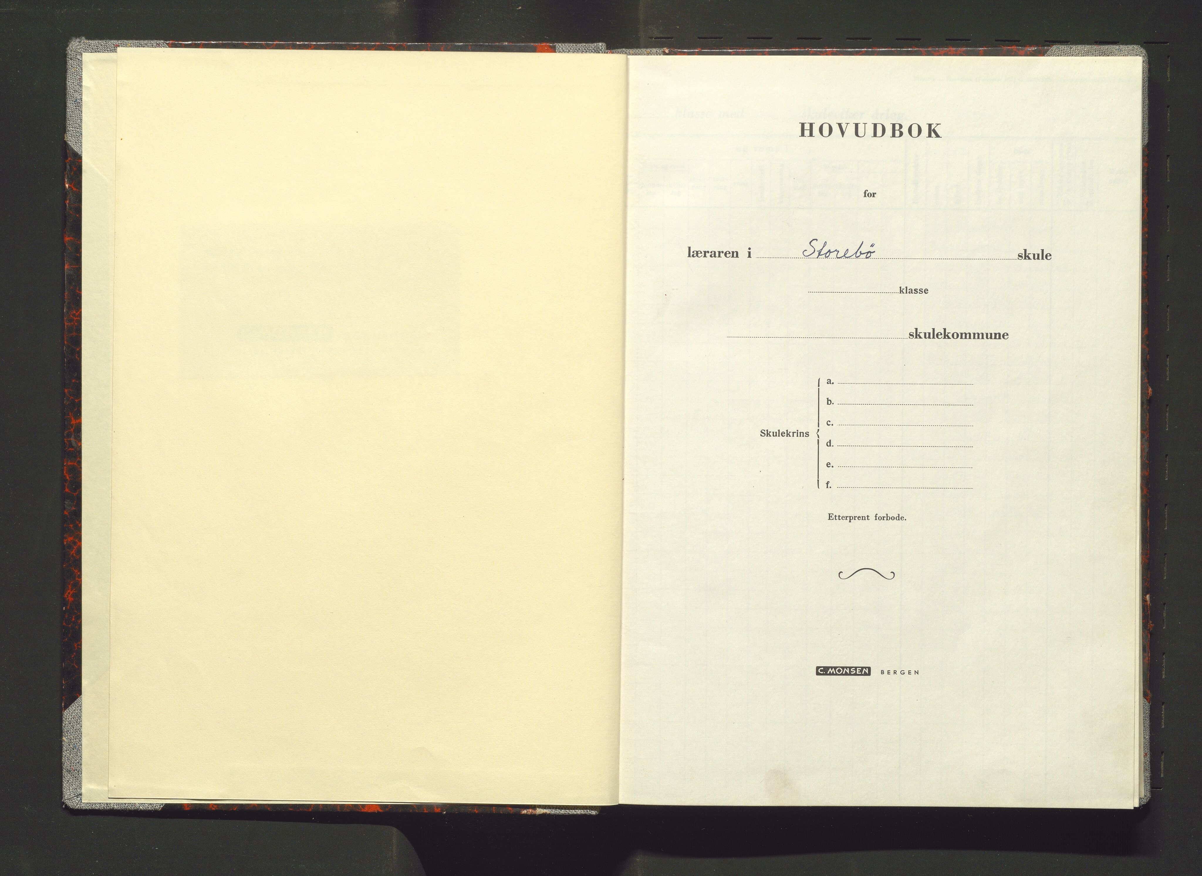 Austevoll kommune. Barneskulane, IKAH/1244-231/F/Fb/L0007: Karakterprotokoll Storebø skule, 1962-1963