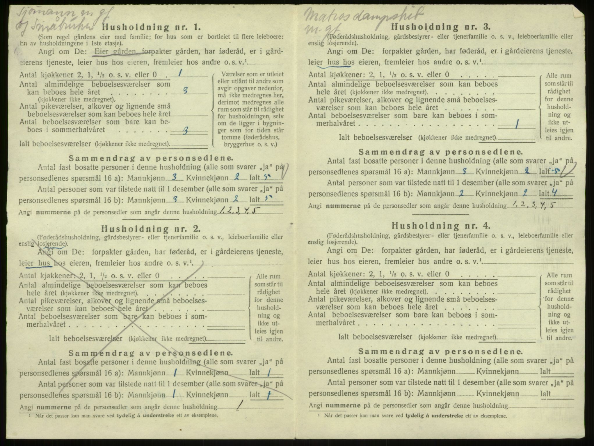 SAB, Folketelling 1920 for 1264 Austrheim herred, 1920, s. 106